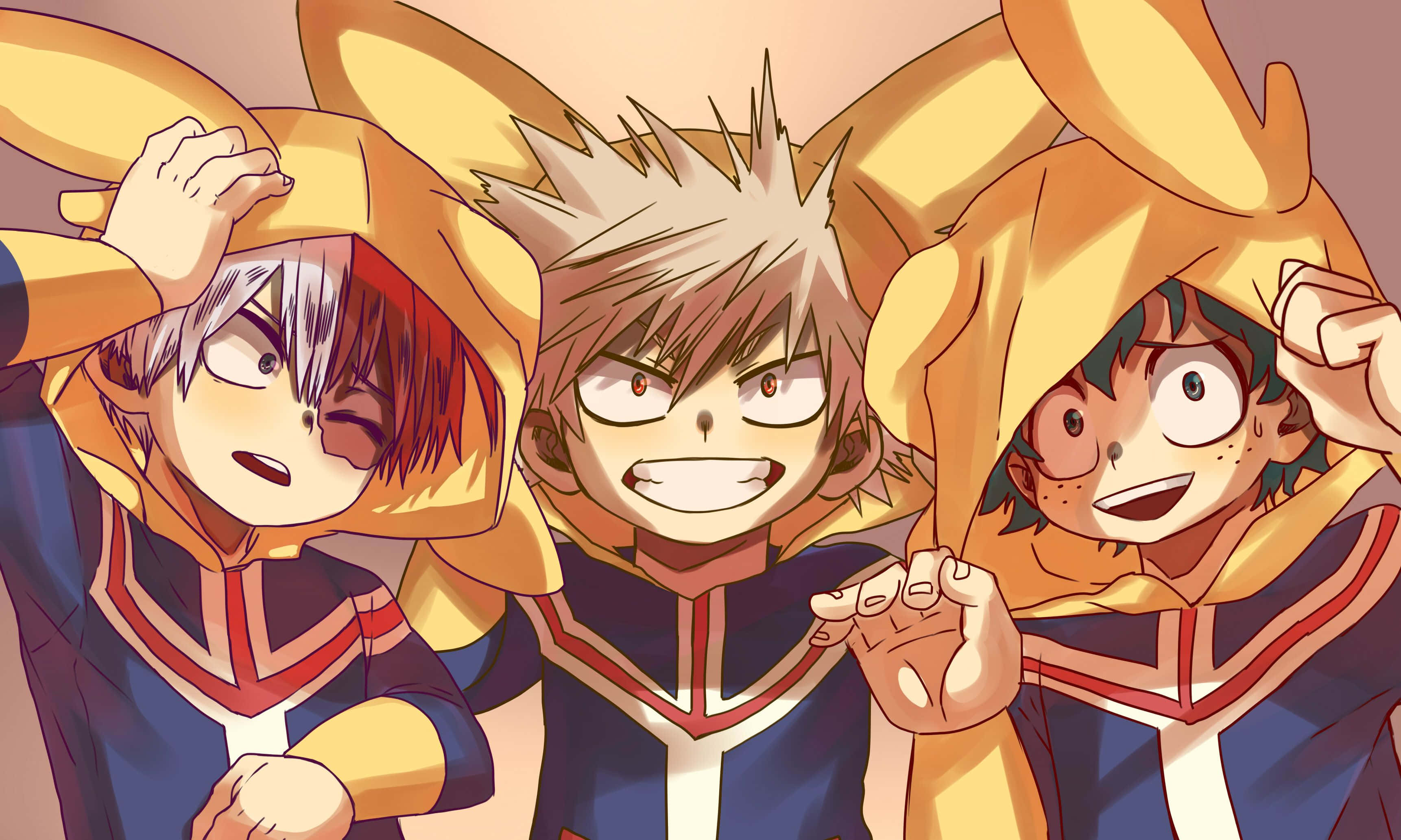 My Hero Academia, iPad, yellow bunny hoodies, 2K Desktop Wallpaper