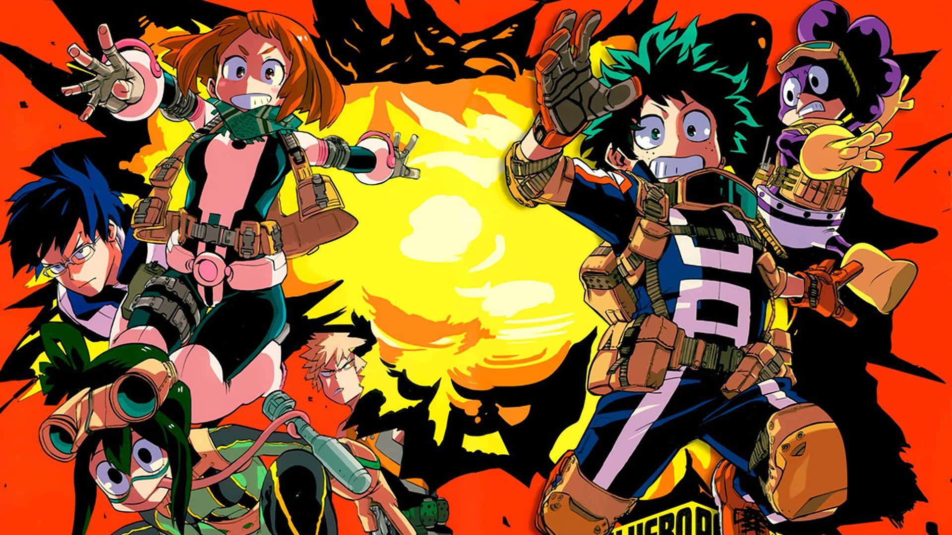 My Hero Academia, iPad, explosion, Full HD Desktop Wallpaper