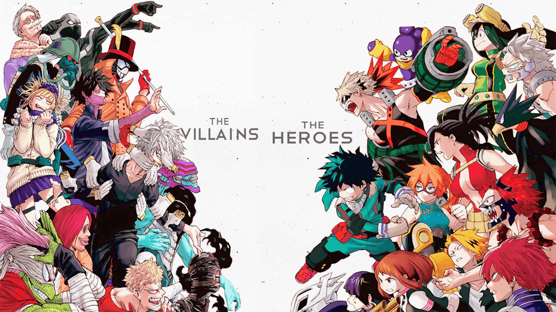 My Hero Academia Anime, heroes, villains, Full HD Desktop Wallpaper