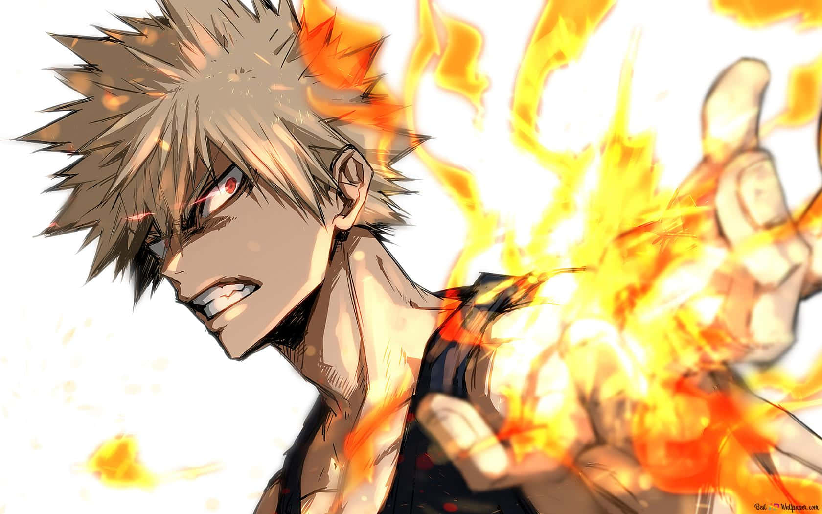 My Hero Academia, Bakugo, spiky hair, HD Desktop Wallpaper