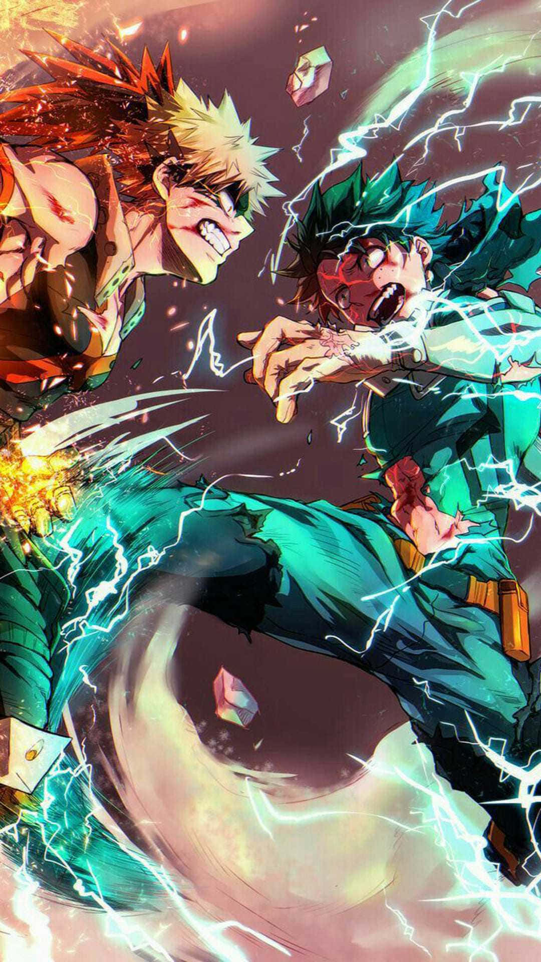 My Hero Academia, Bakugo, electric energy, Full HD Phone Wallpaper