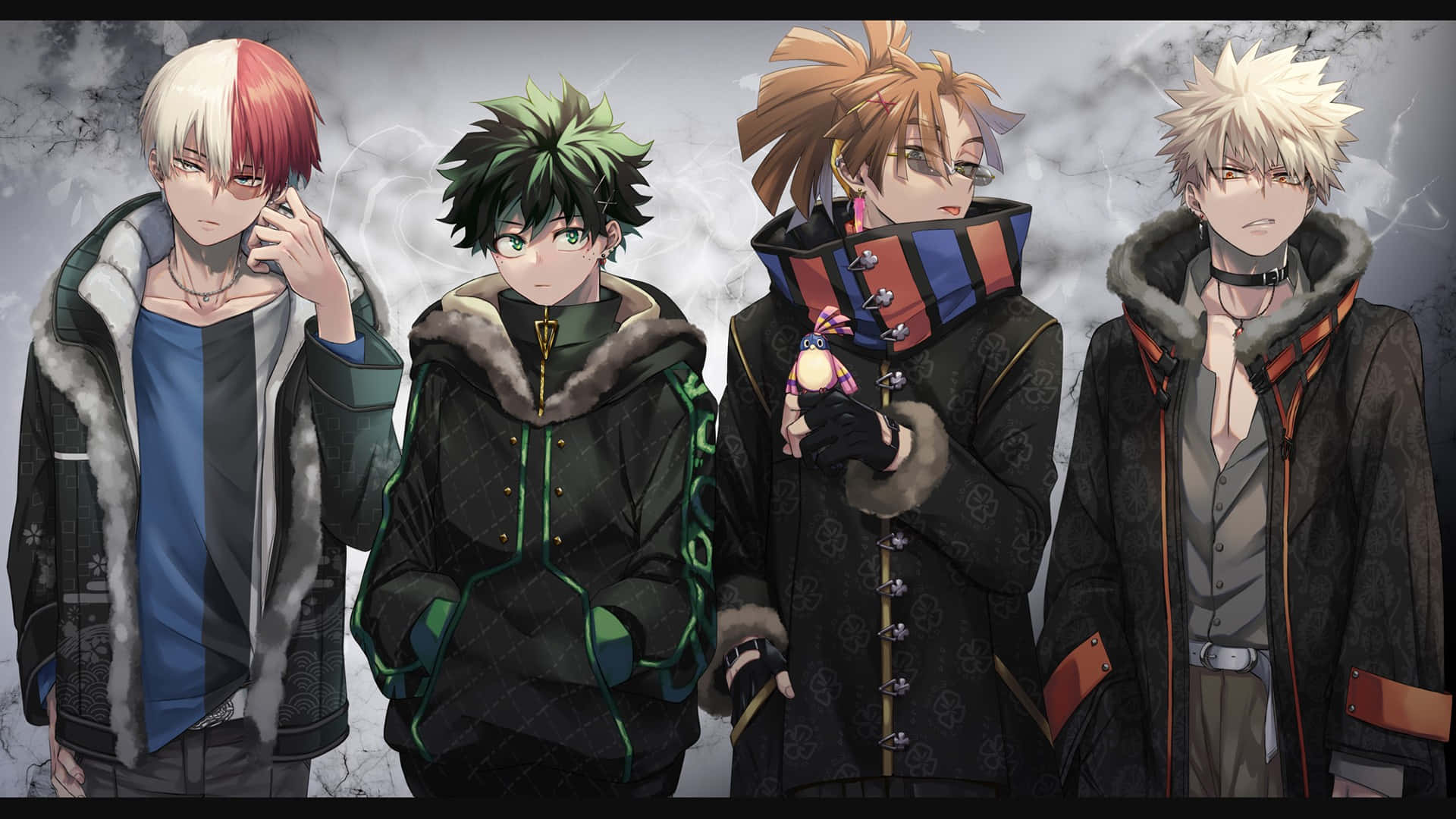 My Hero Academia Bakugo, Bakugo, winter coats, Full HD Desktop Wallpaper