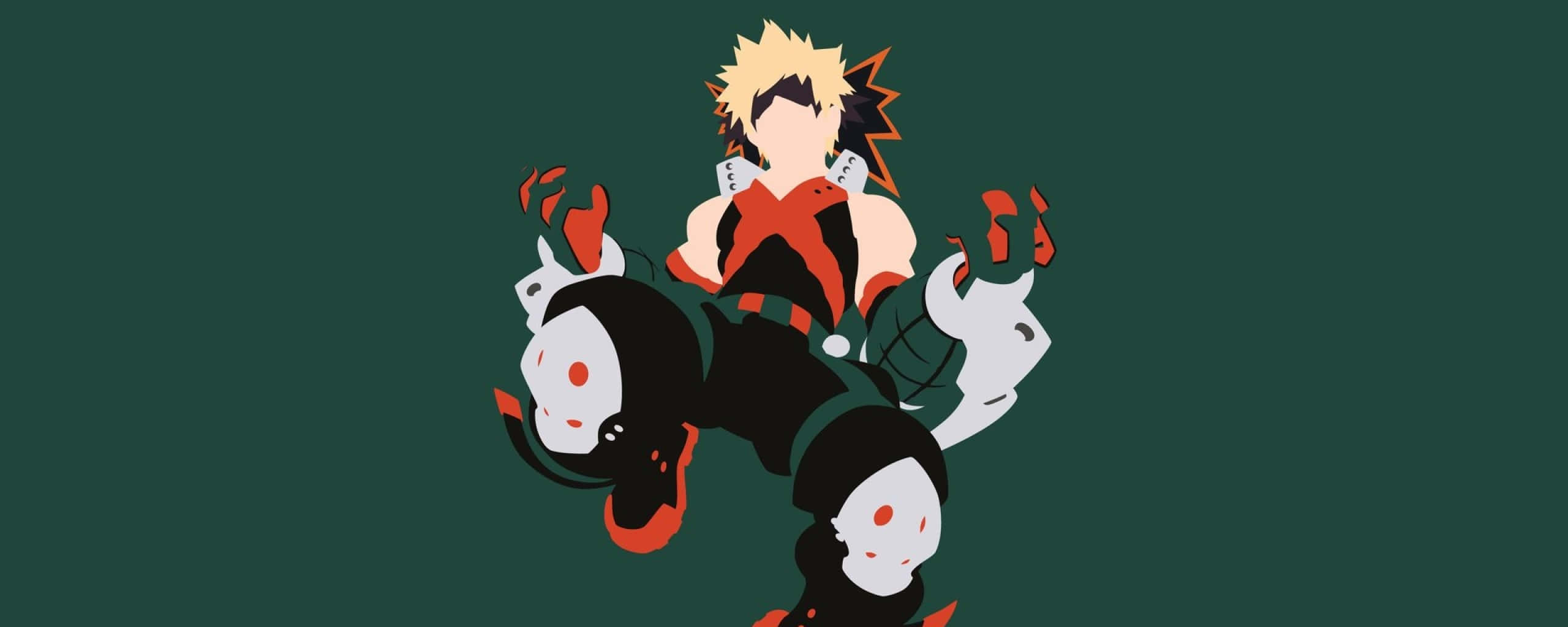 My Hero Academia, Bakugo, spiky blonde hair, 2K Desktop Wallpaper