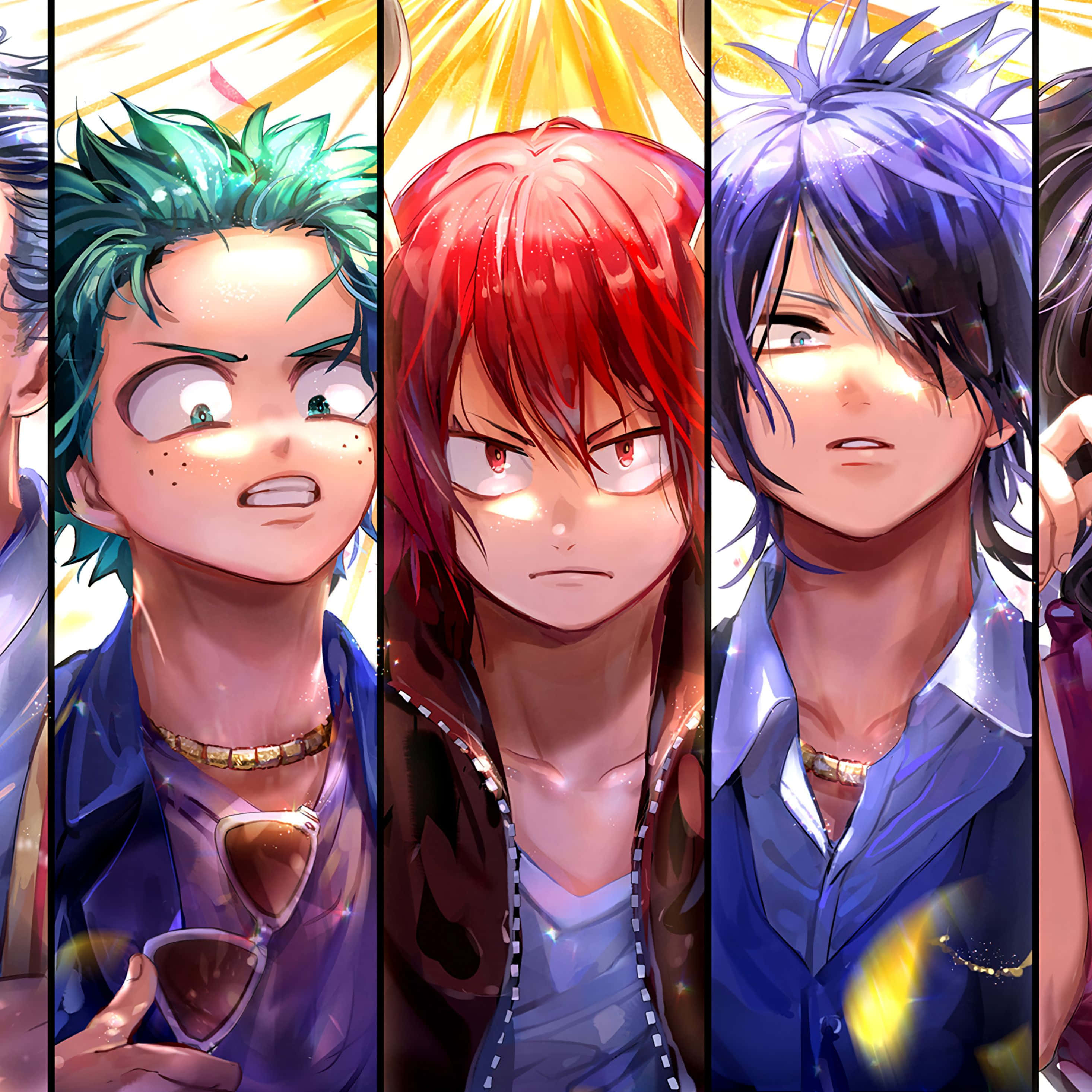 My Hero Academia, anime characters, spiky hair, 2K Desktop Wallpaper
