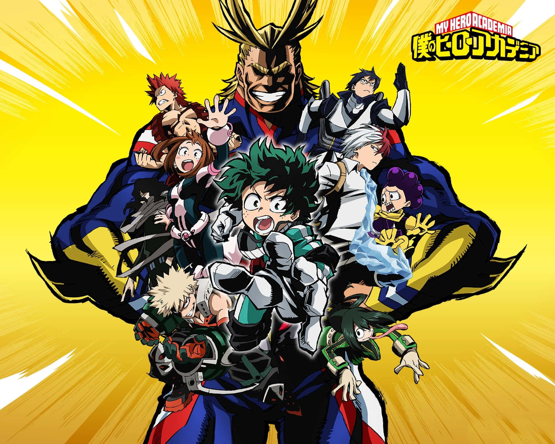 My Hero Academia, iPad, anime group of heroes, Full HD Desktop Wallpaper