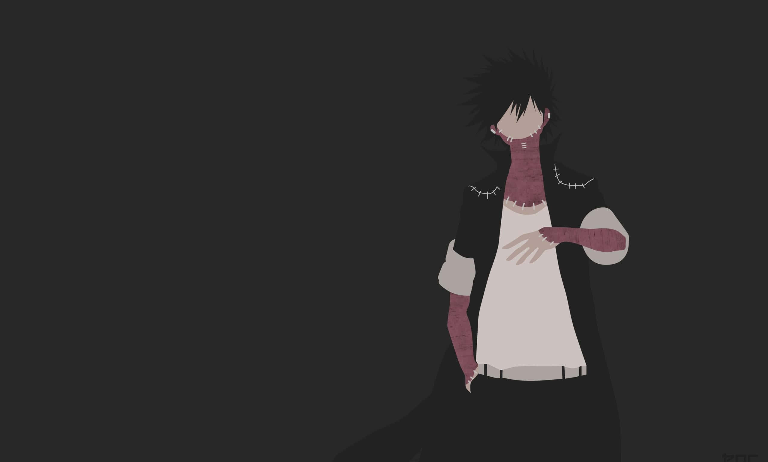 My Hero Academia, spiky black hair, stitched purple skin, 2K Desktop Wallpaper