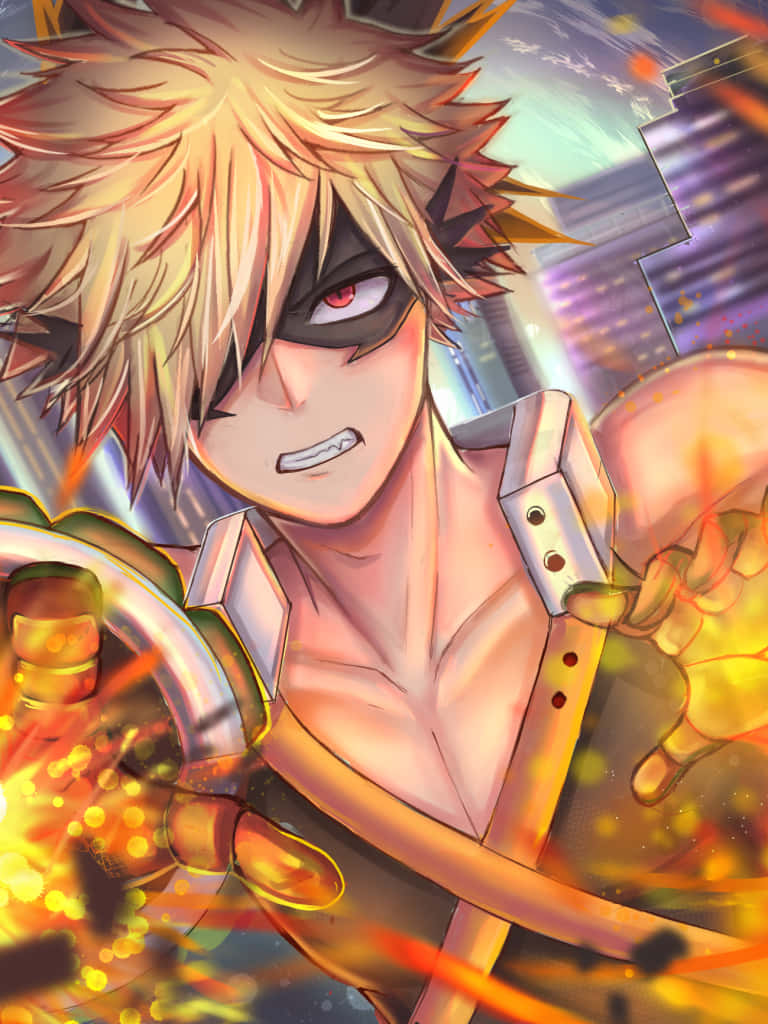My Hero Academia, iPad, spiky blonde hair, SD Phone Wallpaper
