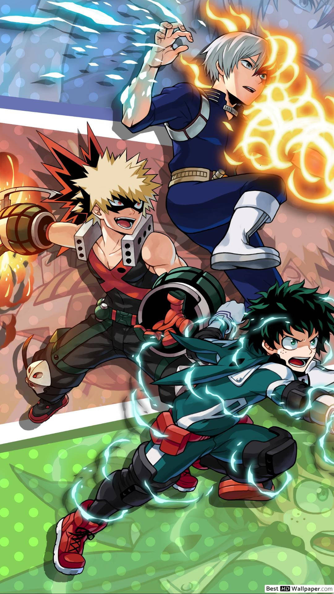 My Hero Academia, heroines, fiery powers, Full HD Phone Wallpaper