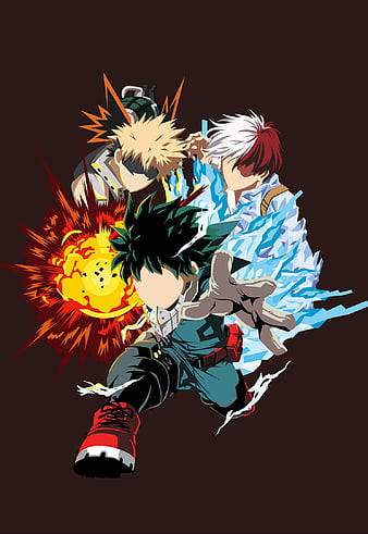 My Hero Academia, vector art, anime heroes, SD Phone Wallpaper