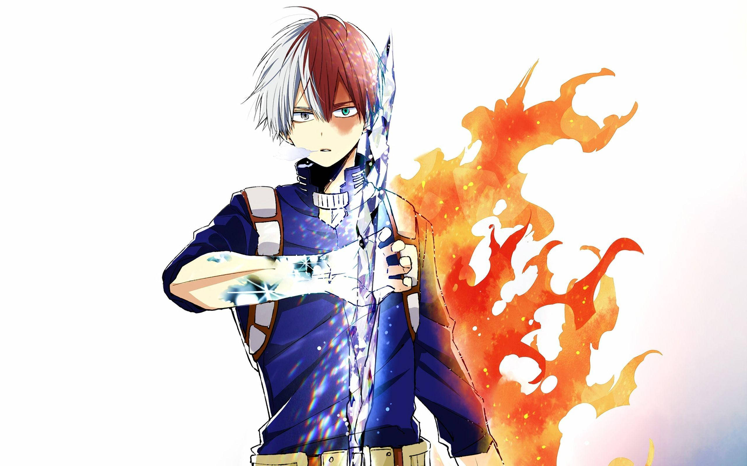 My Hero Academia, Todoroki, ice shard, 2K Desktop Wallpaper