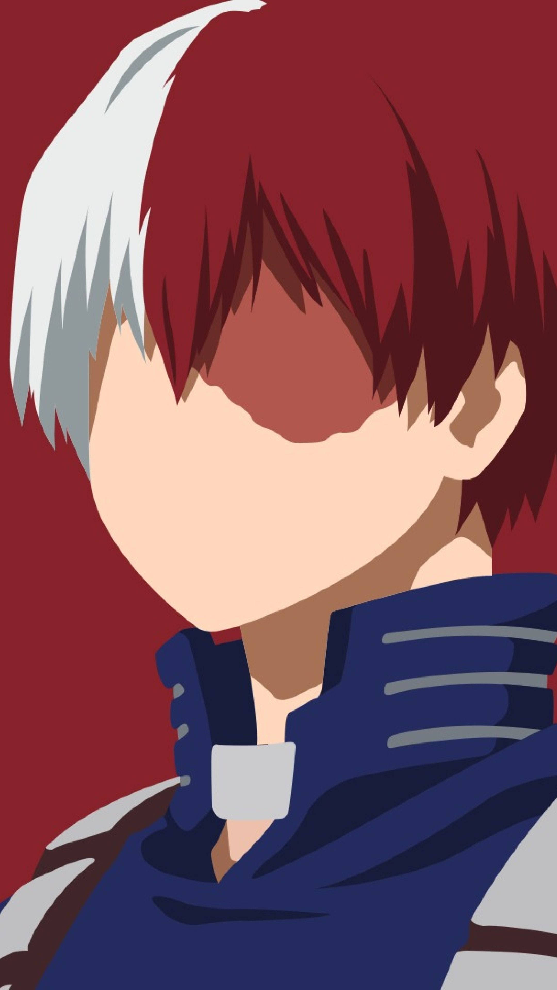 My Hero Academia, Todoroki, red and white hair, 4K Phone Wallpaper