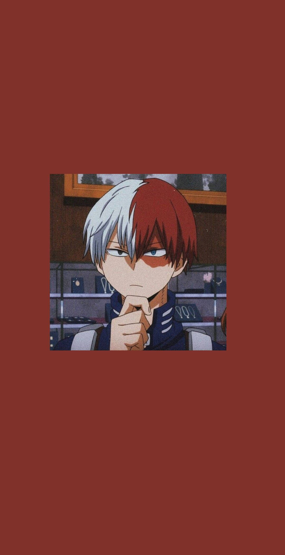 My Hero Academia, Todoroki, red aesthetic, Full HD Phone Wallpaper