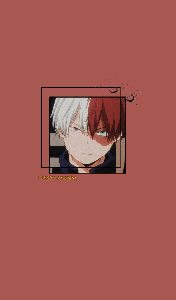 My Hero Academia, Todoroki, crimson red background, SD Phone Wallpaper