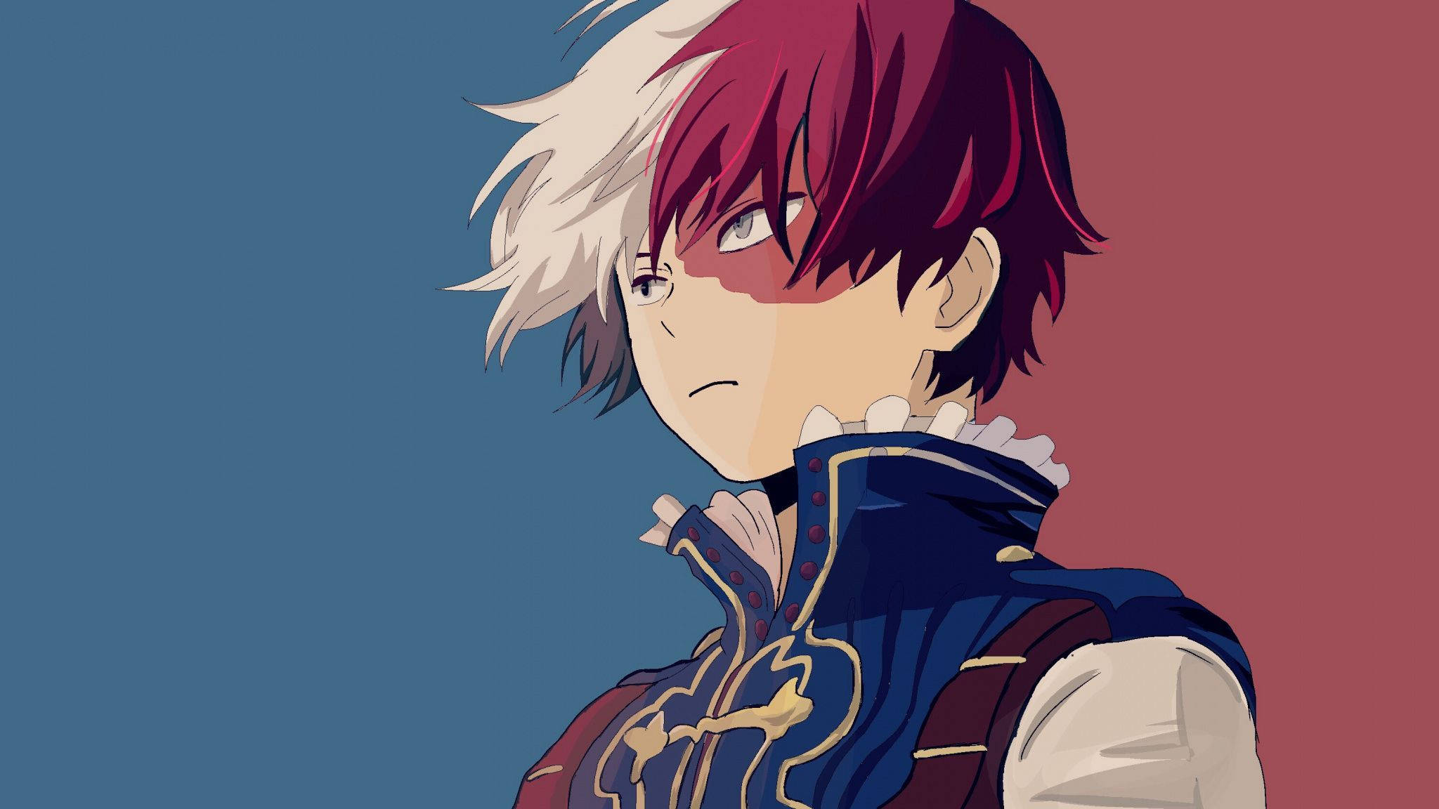 My Hero Academia, Todoroki, half-white half-red hair, Full HD Desktop Wallpaper