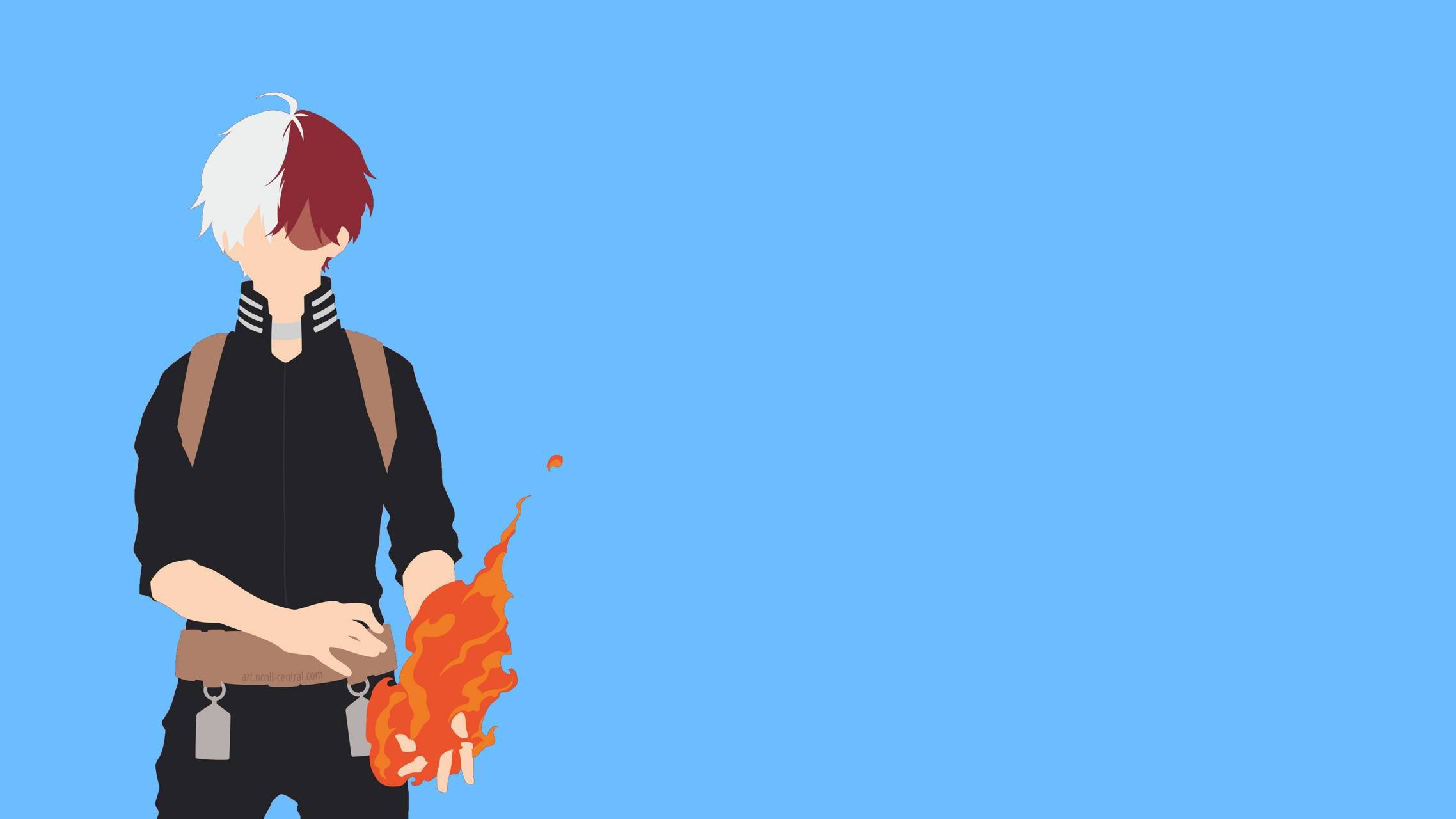 My Hero Academia, Todoroki, half white half red hair, Full HD Desktop Wallpaper