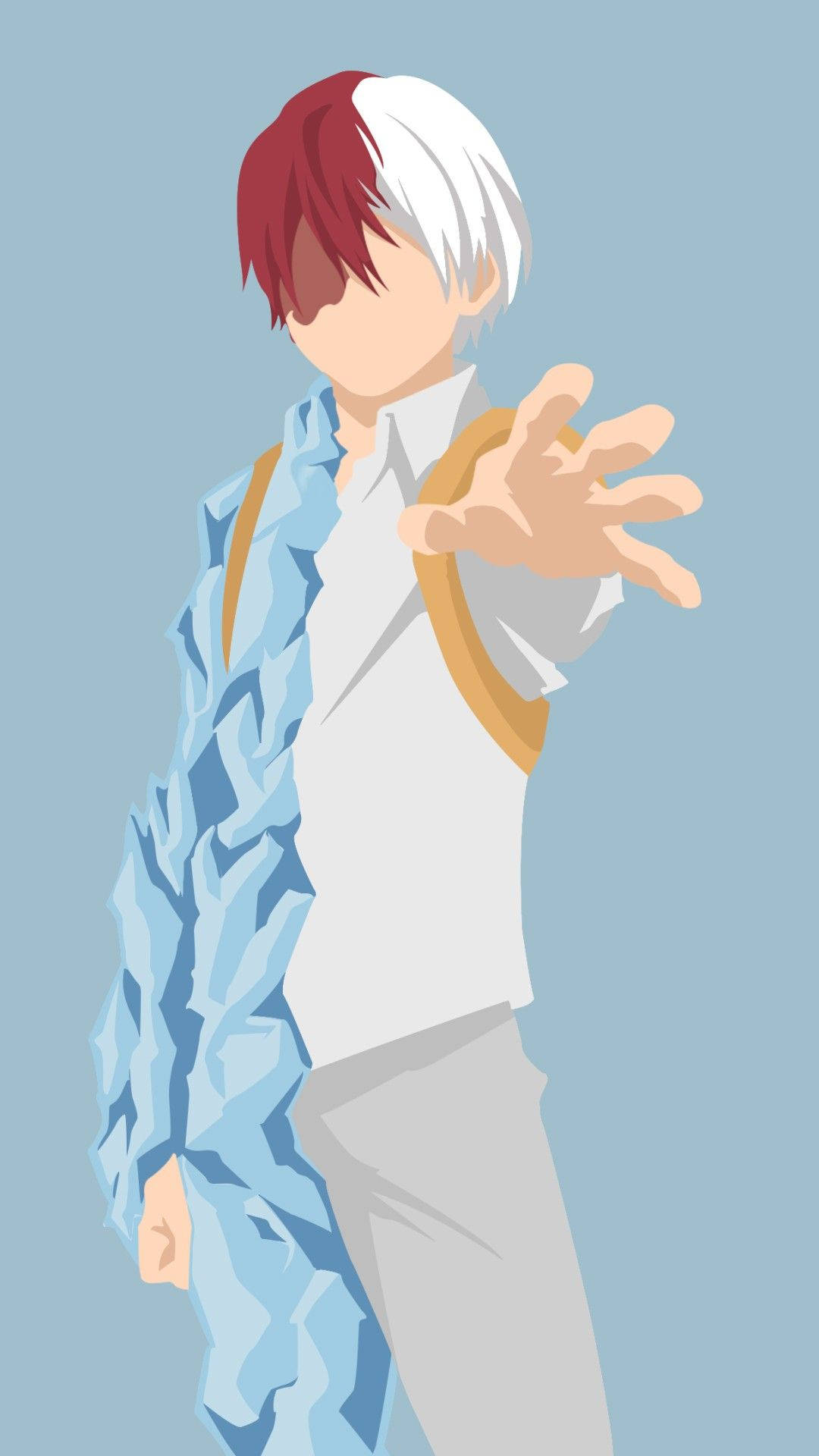 My Hero Academia, Todoroki, red and white hair, Full HD Phone Wallpaper