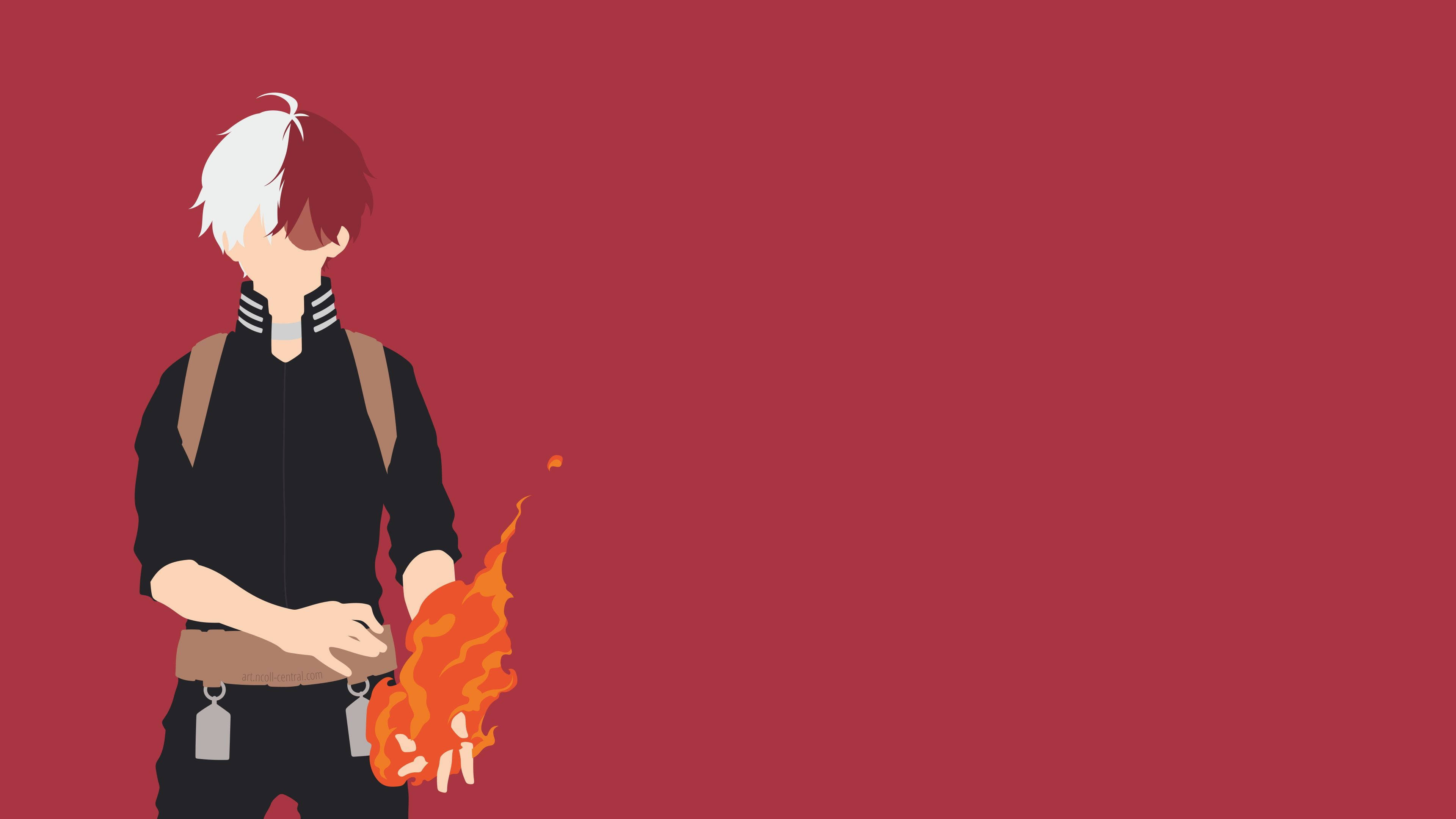 My Hero Academia, Todoroki, half-white half-red hair, 4K Desktop Wallpaper