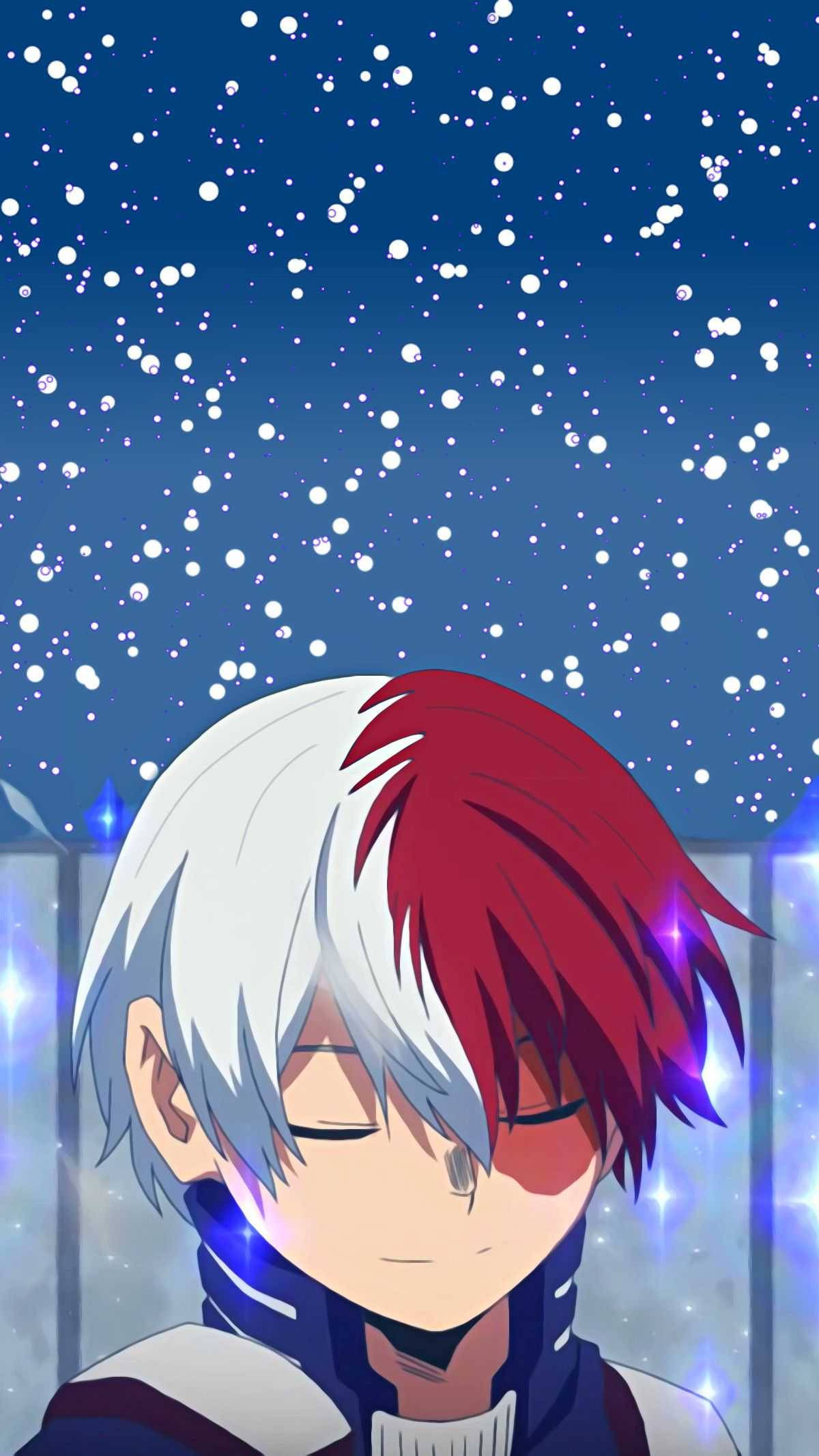 Todoroki, My Hero Academia, red and white hair, Full HD Phone Wallpaper