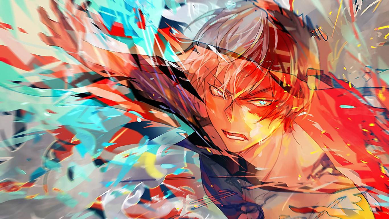 My Hero Academia, Todoroki, fiery red hair, HD Desktop Wallpaper