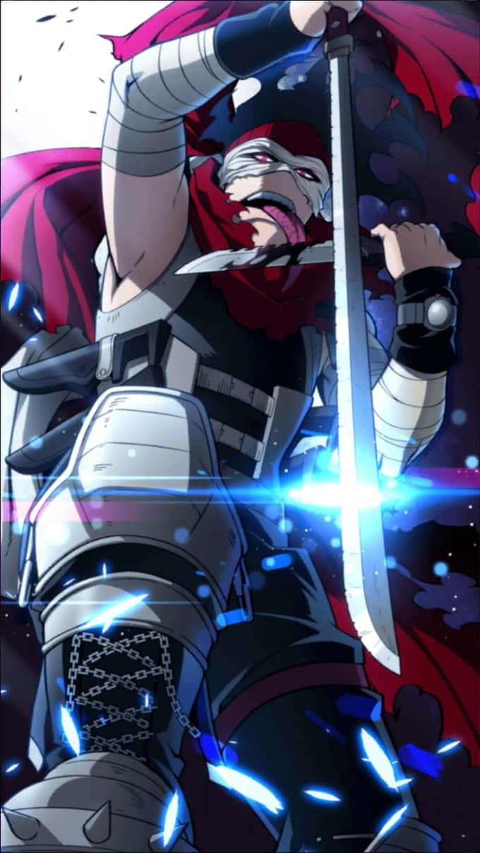 My Hero Academia Villain, silver armor, glowing sword, SD Phone Wallpaper