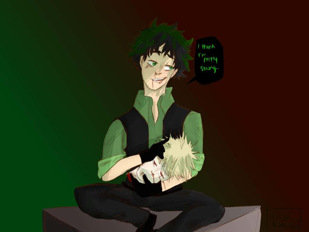 My Hero Academia, green hair, green eyes, SD Desktop Wallpaper