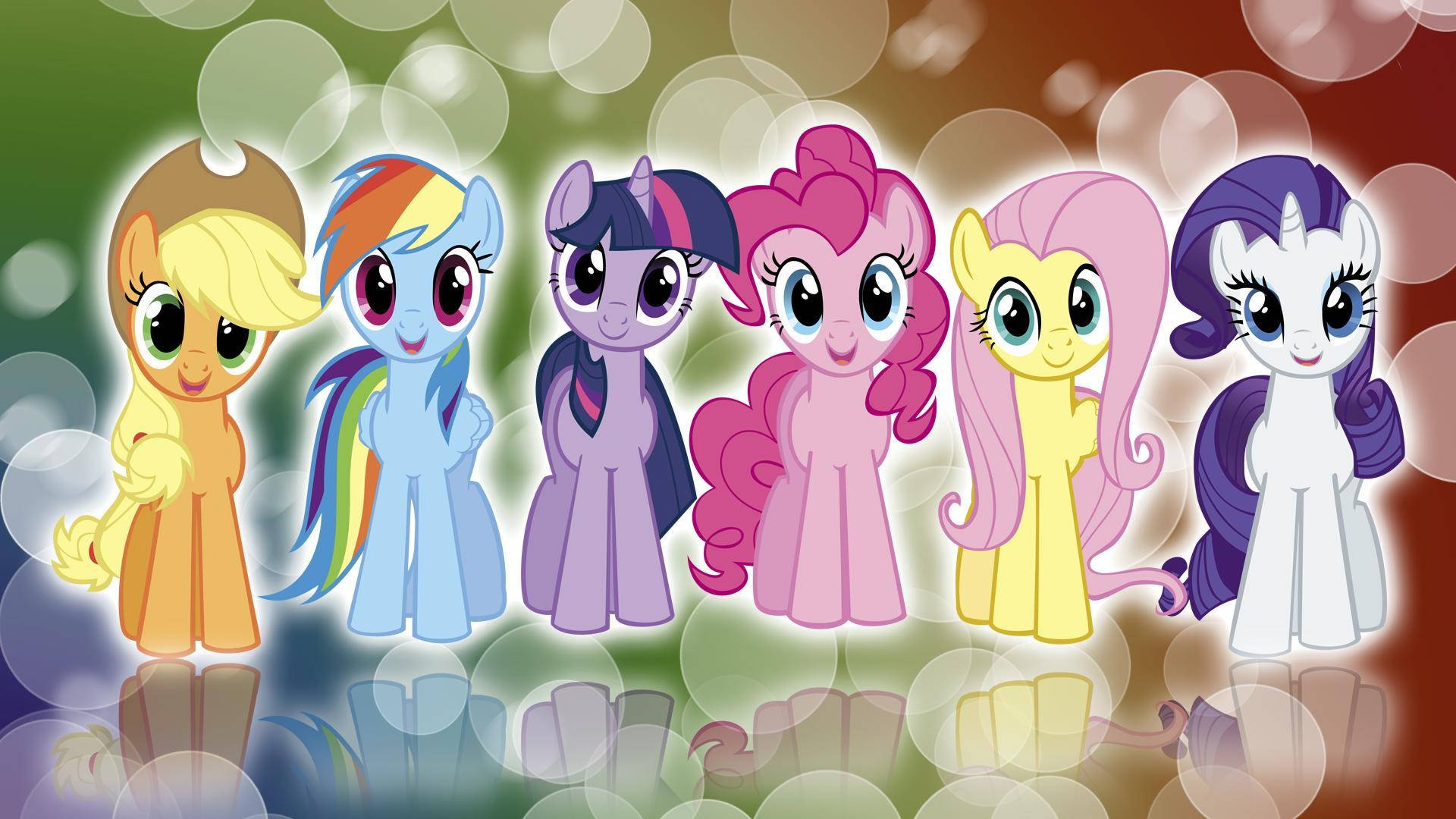 My Little Pony, bubbles, glowing bokeh background, Full HD Desktop Wallpaper