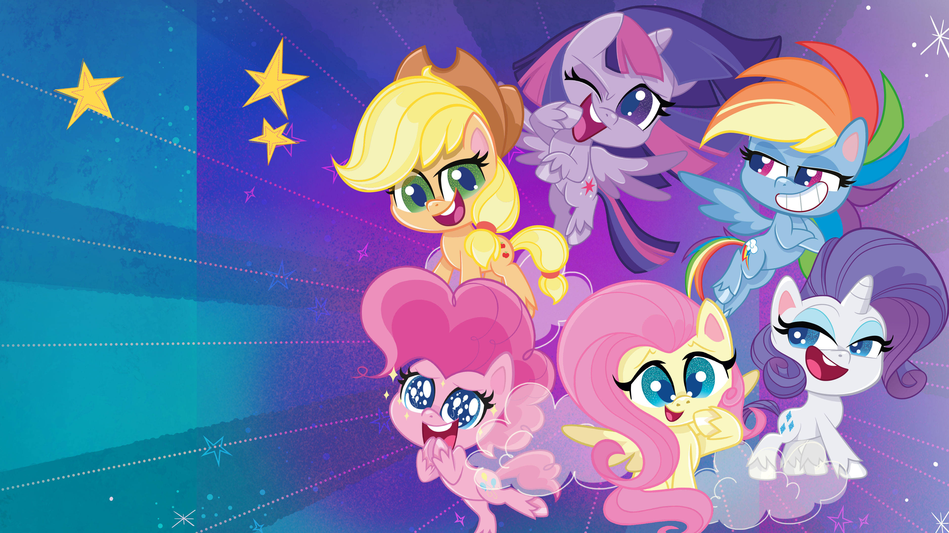 My Little Pony, stars, purple, 4K Desktop Wallpaper
