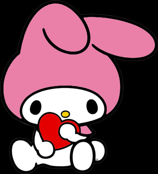 My Melody, white cartoon bunny, pink hat, SD Phone Wallpaper