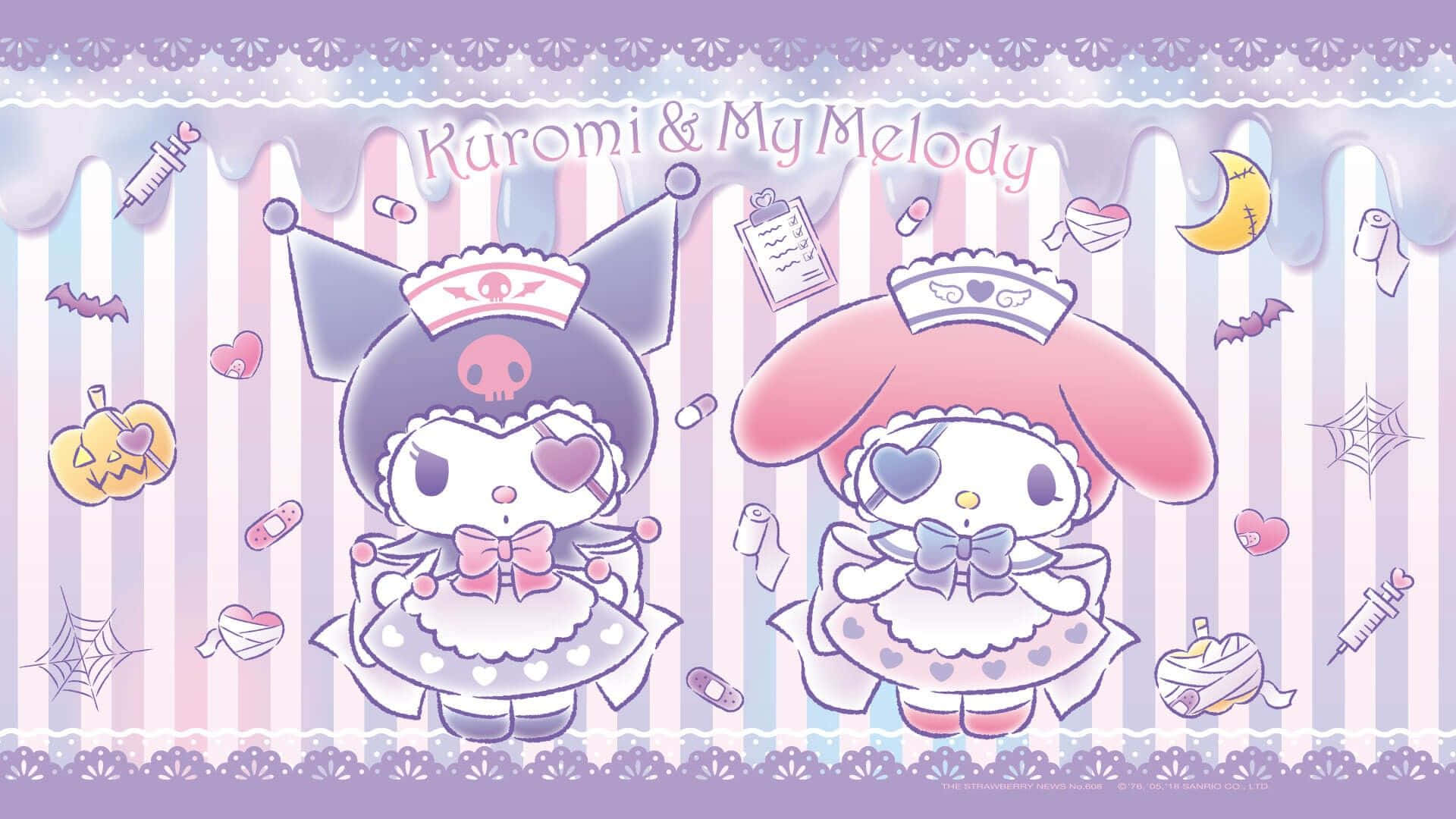 My Melody, anime characters, nurses, Full HD Desktop Wallpaper