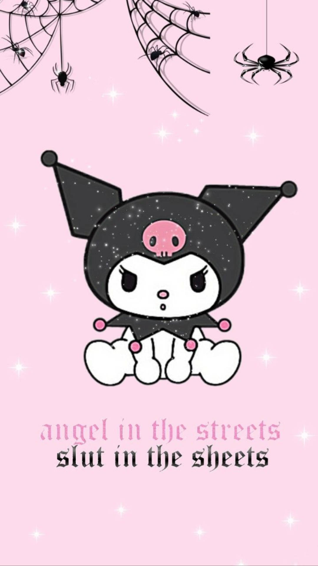 My Melody Kuromi, spiders, webs, Full HD Phone Wallpaper