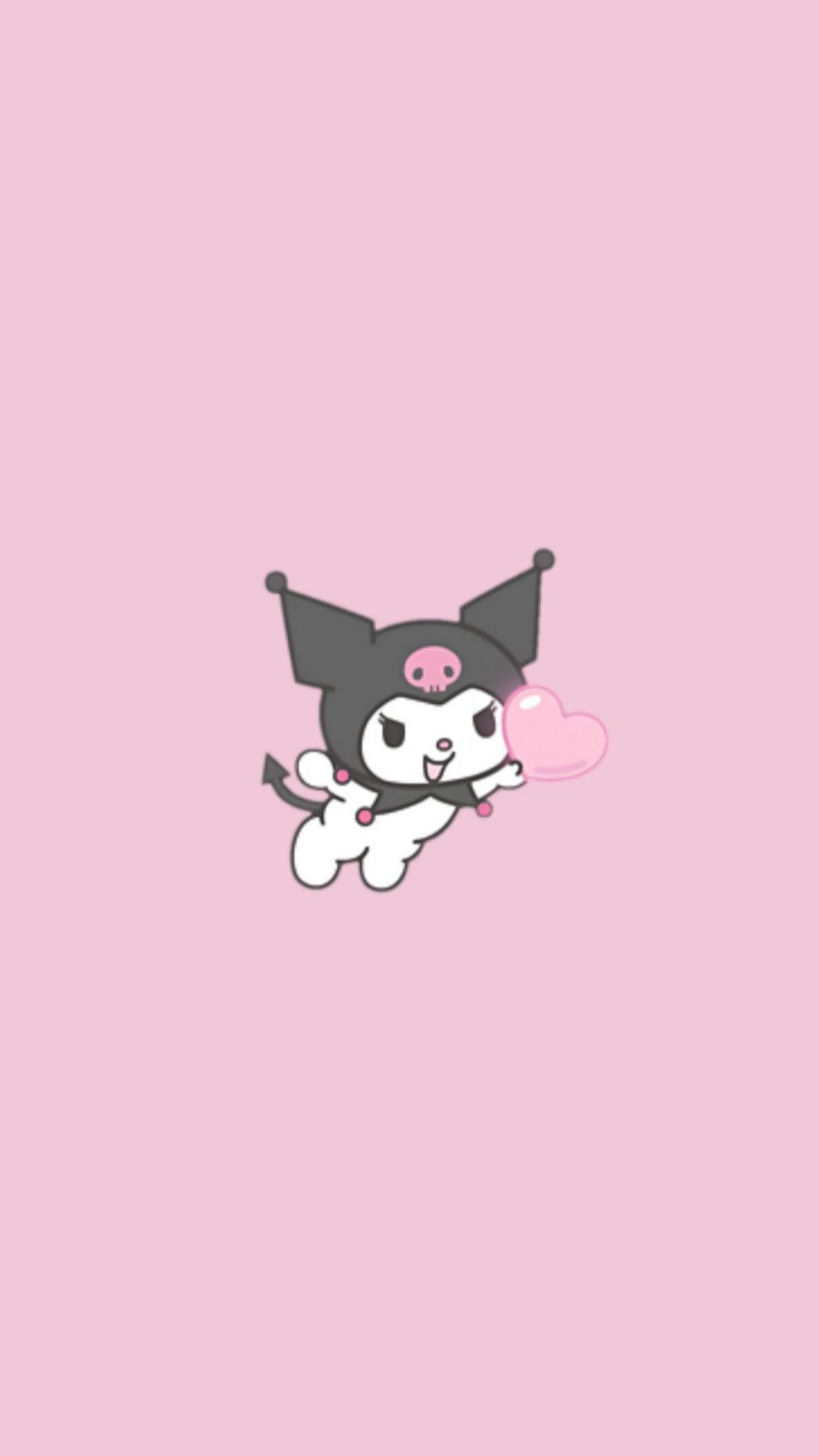 My Melody, Kuromi, pink heart, Full HD Phone Wallpaper