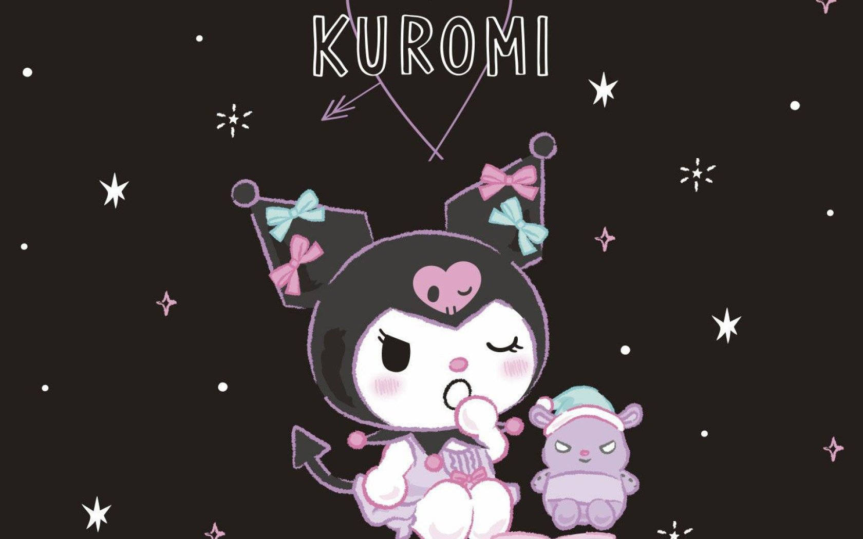 Kuromi, My Melody, black cat, HD Desktop Wallpaper