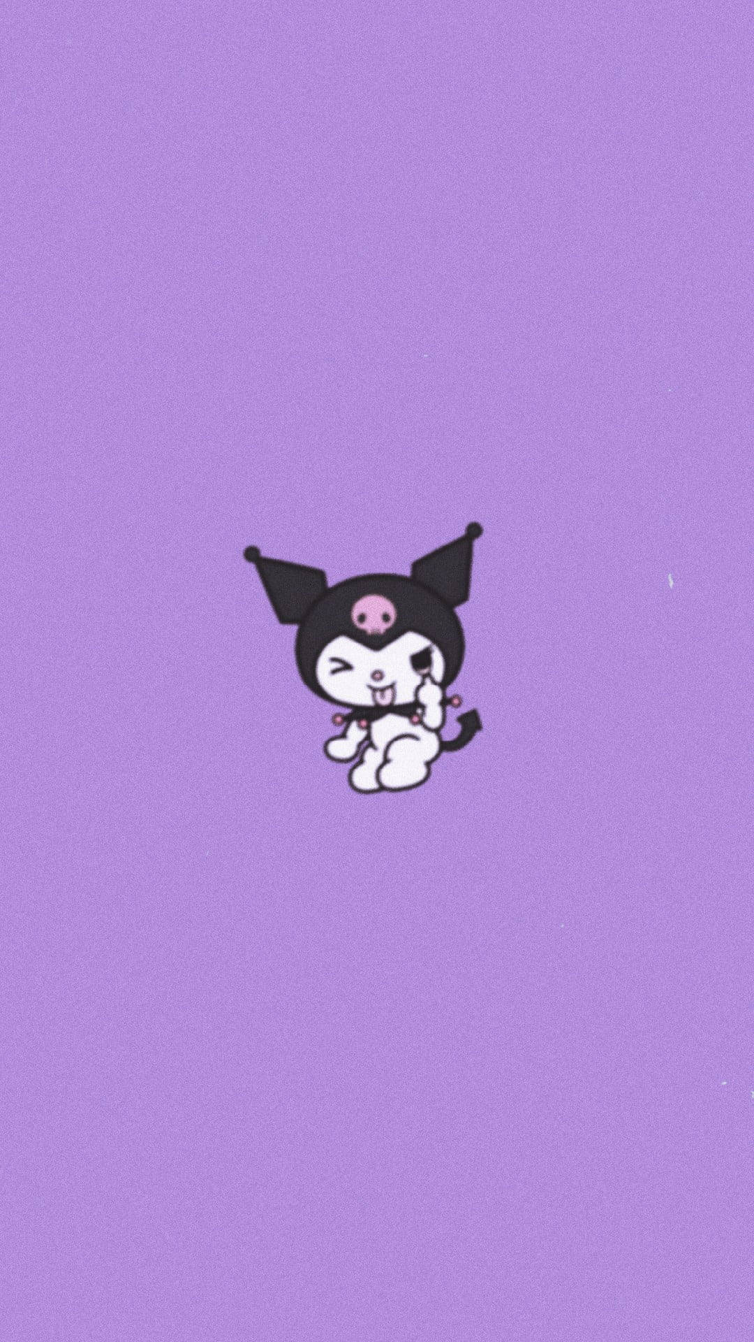 My Melody Kuromi, black and white cartoon cat, pink skull face, Full HD Phone Wallpaper