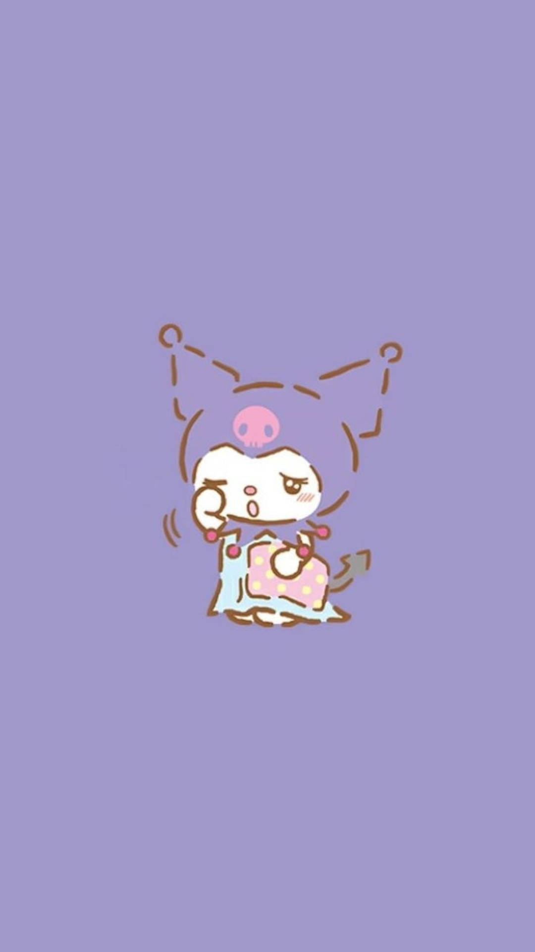 My Melody Kuromi, pink skull headband, polka dot dress, Full HD Phone Wallpaper