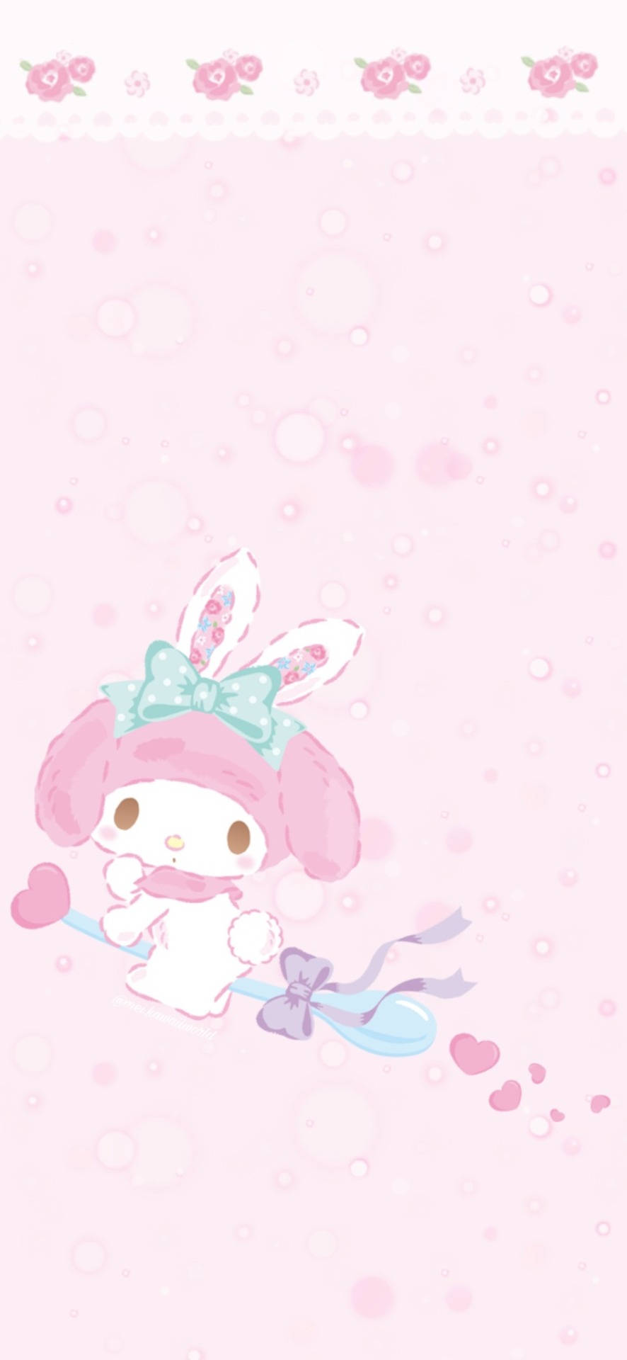 My Melody, pink bunny character, bow, Full HD Phone Wallpaper