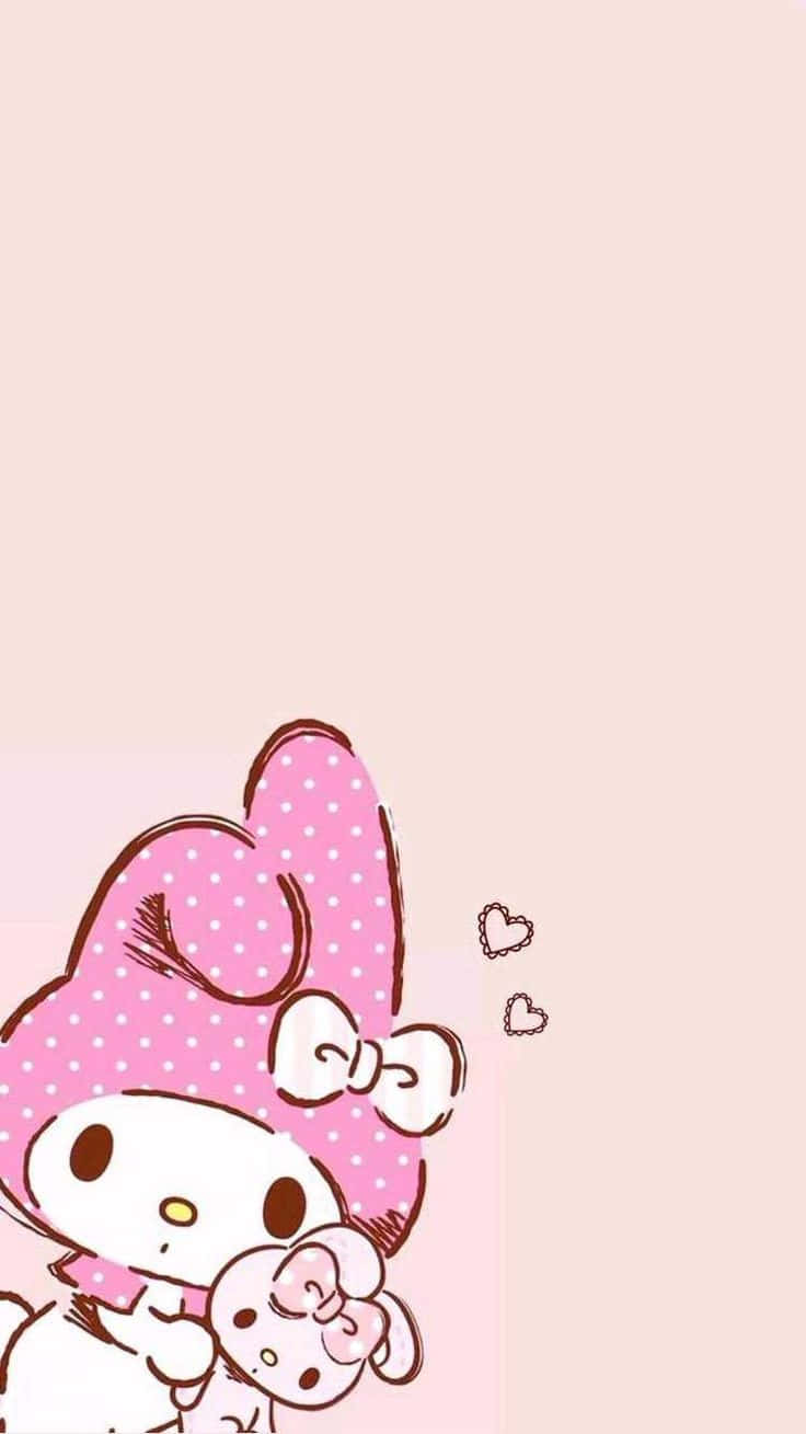 My Melody, pink polka dot bow, pink teddy bear, HD Phone Wallpaper