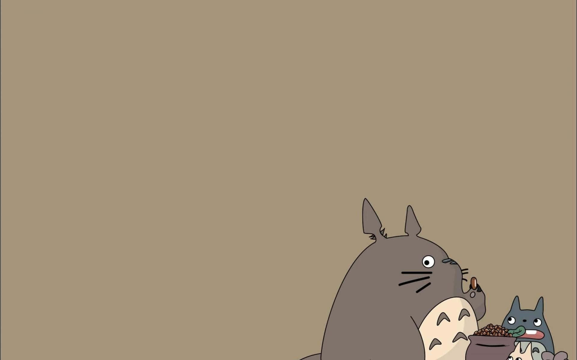 My Neighbor Totoro, gray Totoro, blue Totoro, Full HD Desktop Wallpaper