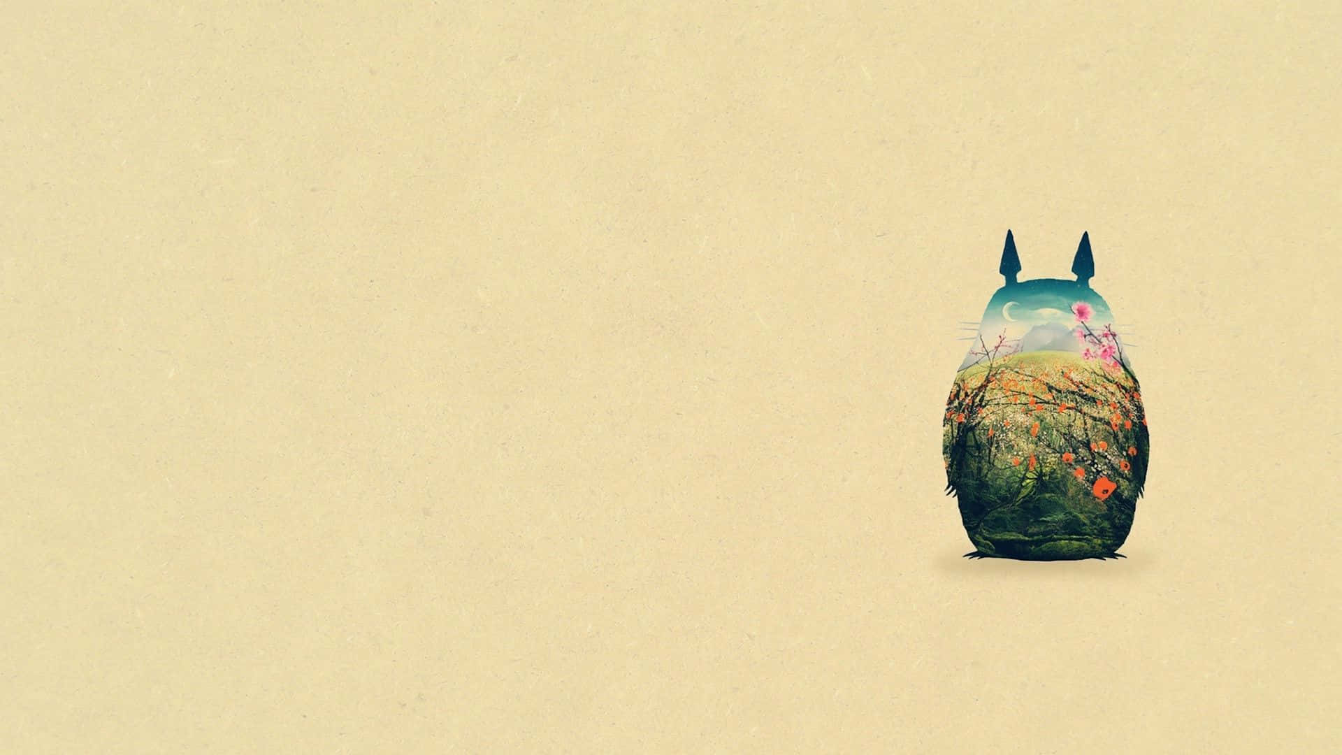 My Neighbor Totoro, Totoro figure, floral landscape, Full HD Desktop Wallpaper