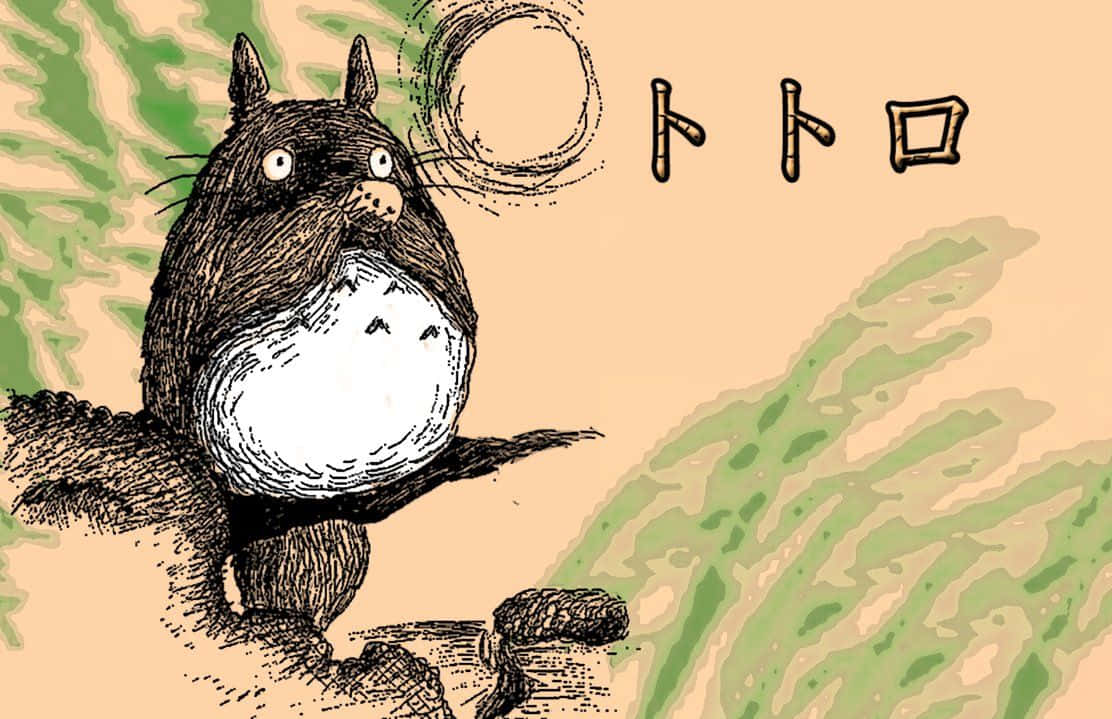 My Neighbor Totoro, Totoro, mossy log, SD Desktop Wallpaper