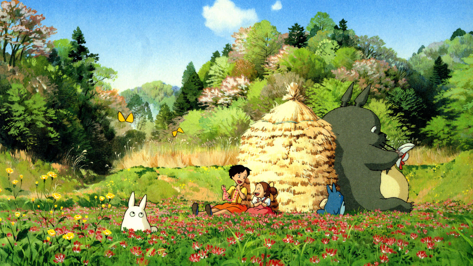 My Neighbor Totoro, children, giant forest creature, Full HD Desktop Wallpaper