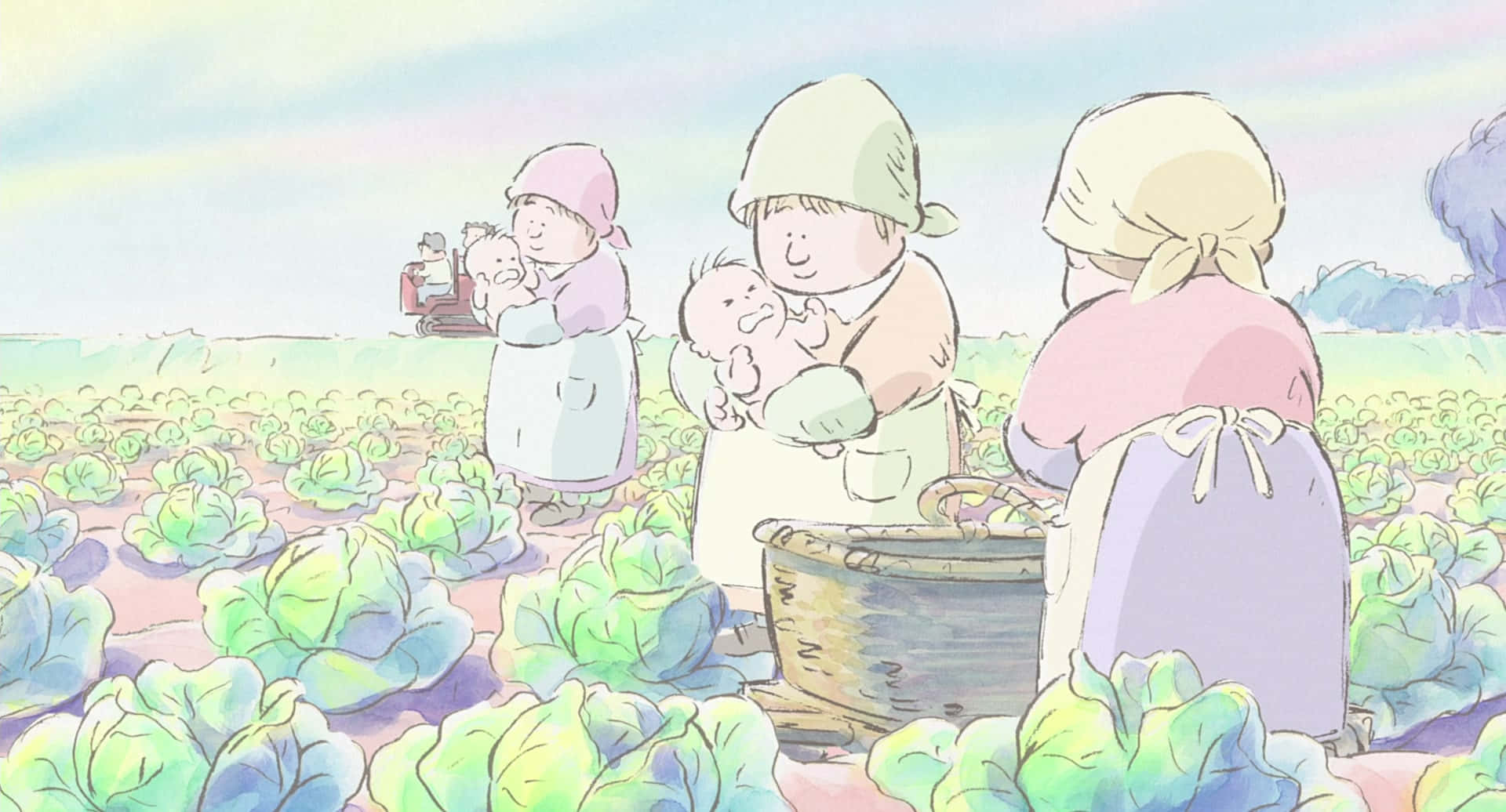 My Neighbors The Yamadas, bonnets, cabbage, Full HD Desktop Wallpaper
