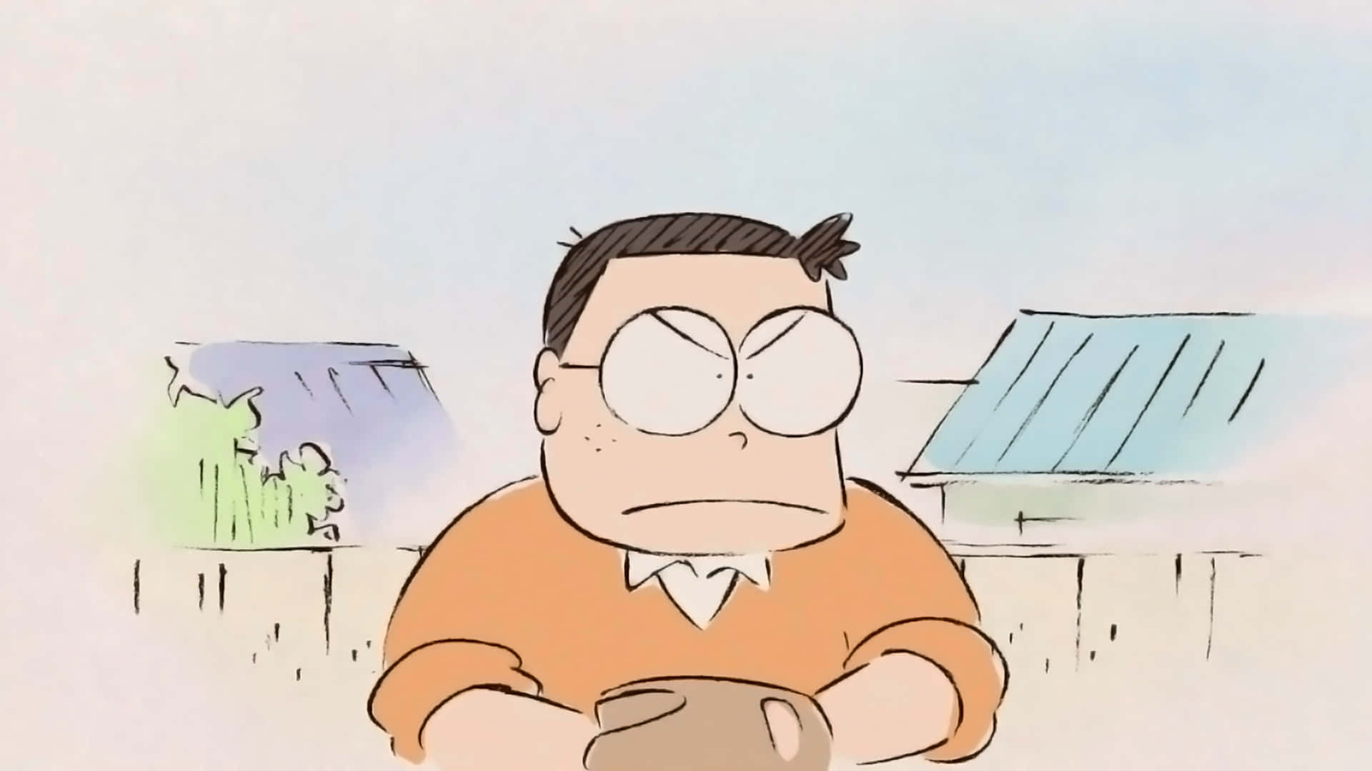 My Neighbors The Yamadas, cartoon boy, round glasses, Full HD Desktop Wallpaper
