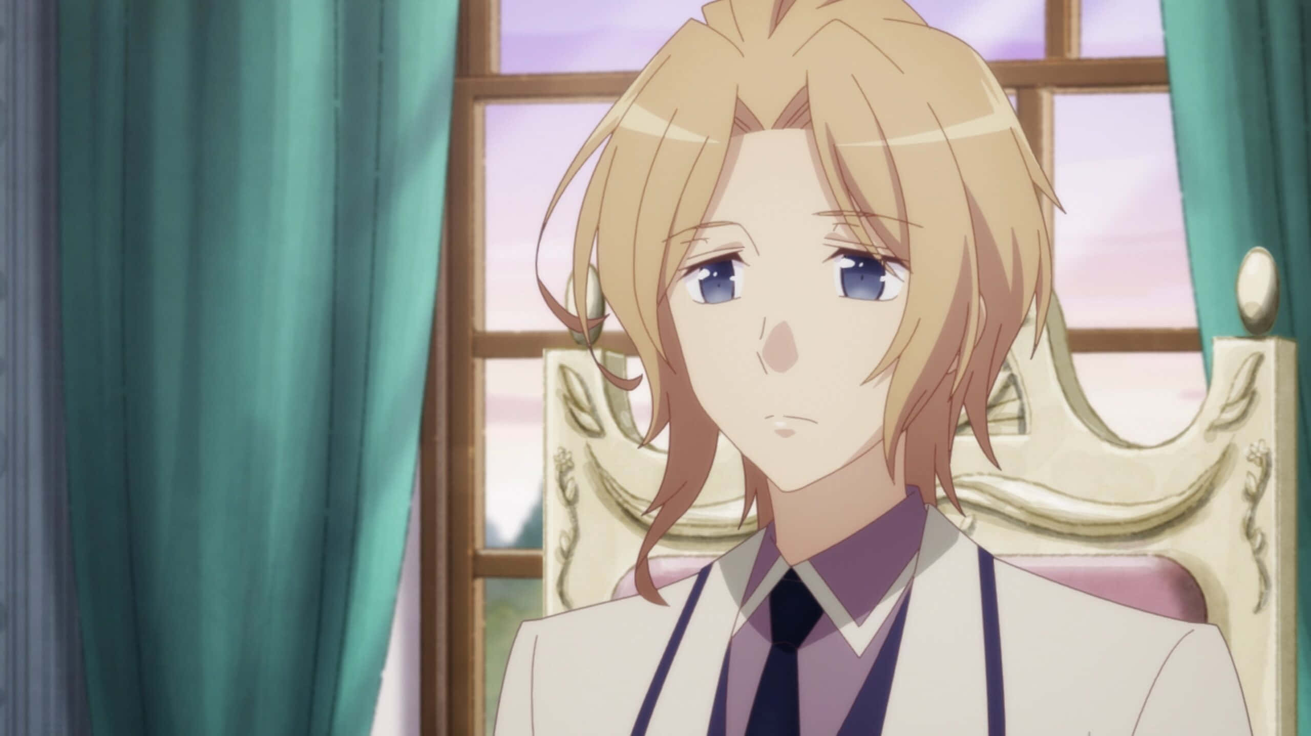 My Next Life As A Villainess All Routes Lead To Doom, blonde anime character, white suit, 2K Desktop Wallpaper