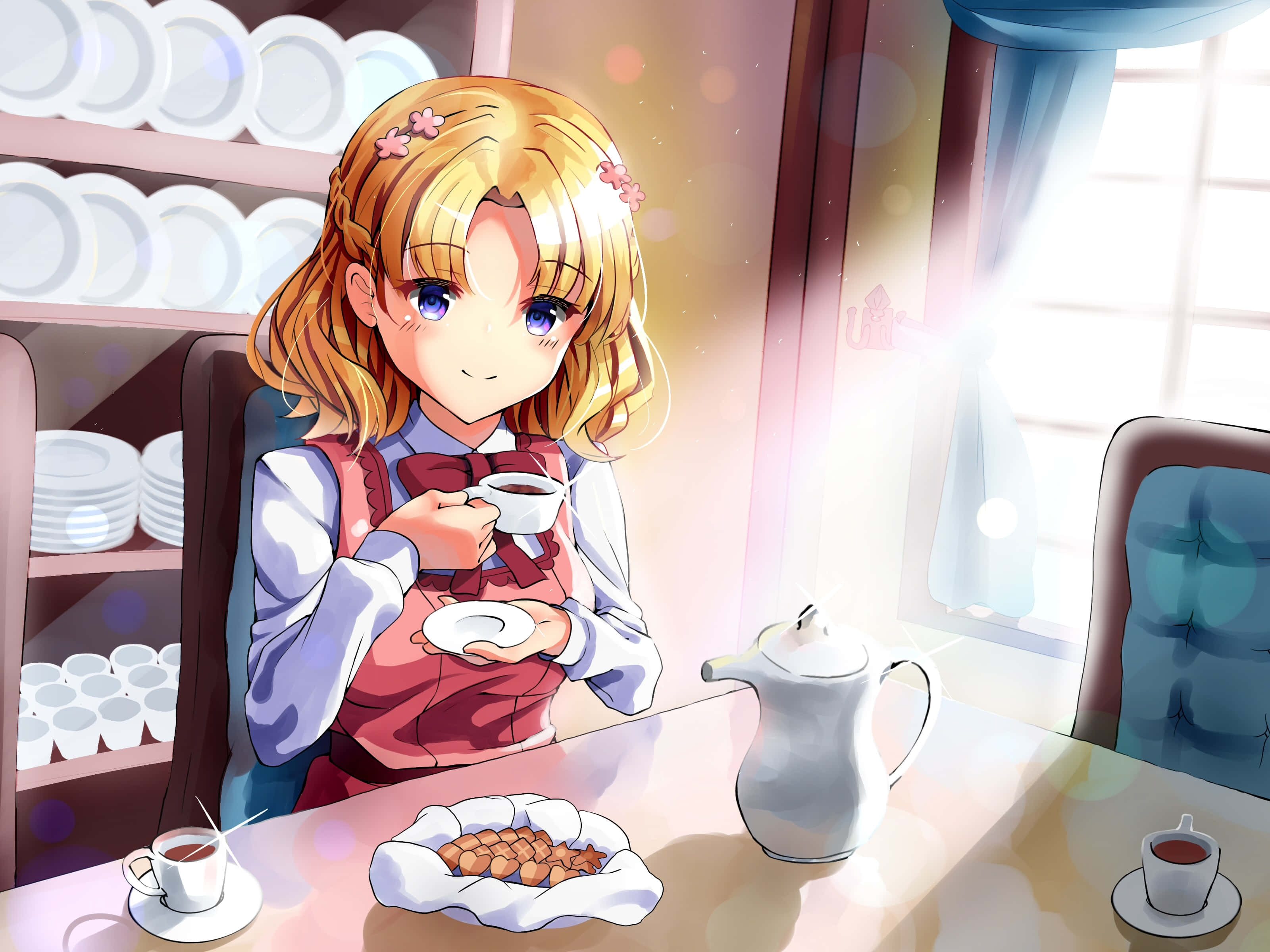 My Next Life As A Villainess All Routes Lead To Doom, blonde hair, blue eyes, 2K Desktop Wallpaper