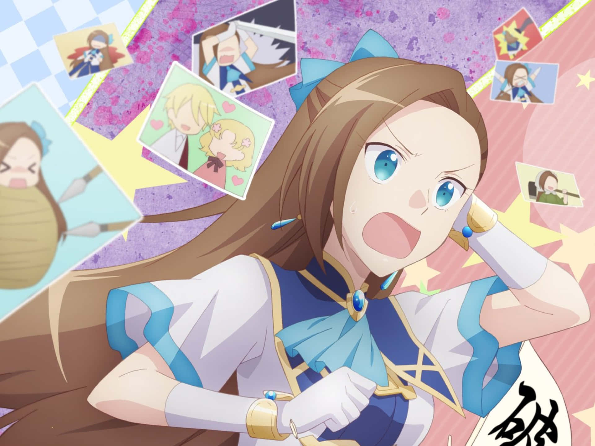 My Next Life As A Villainess All Routes Lead To Doom, blue eyes, brown hair, Full HD Desktop Wallpaper