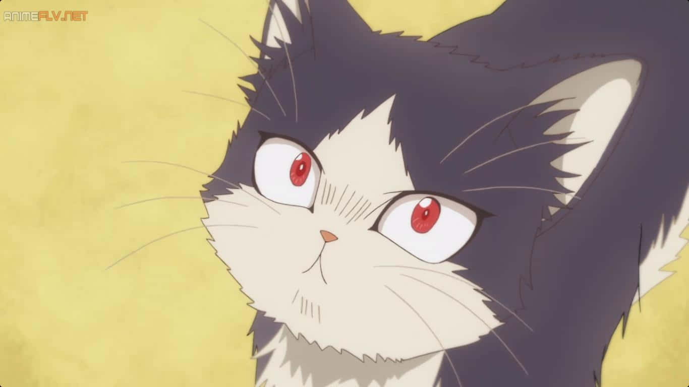 Japanese cartoon, young man, pet cat, HD Desktop Wallpaper