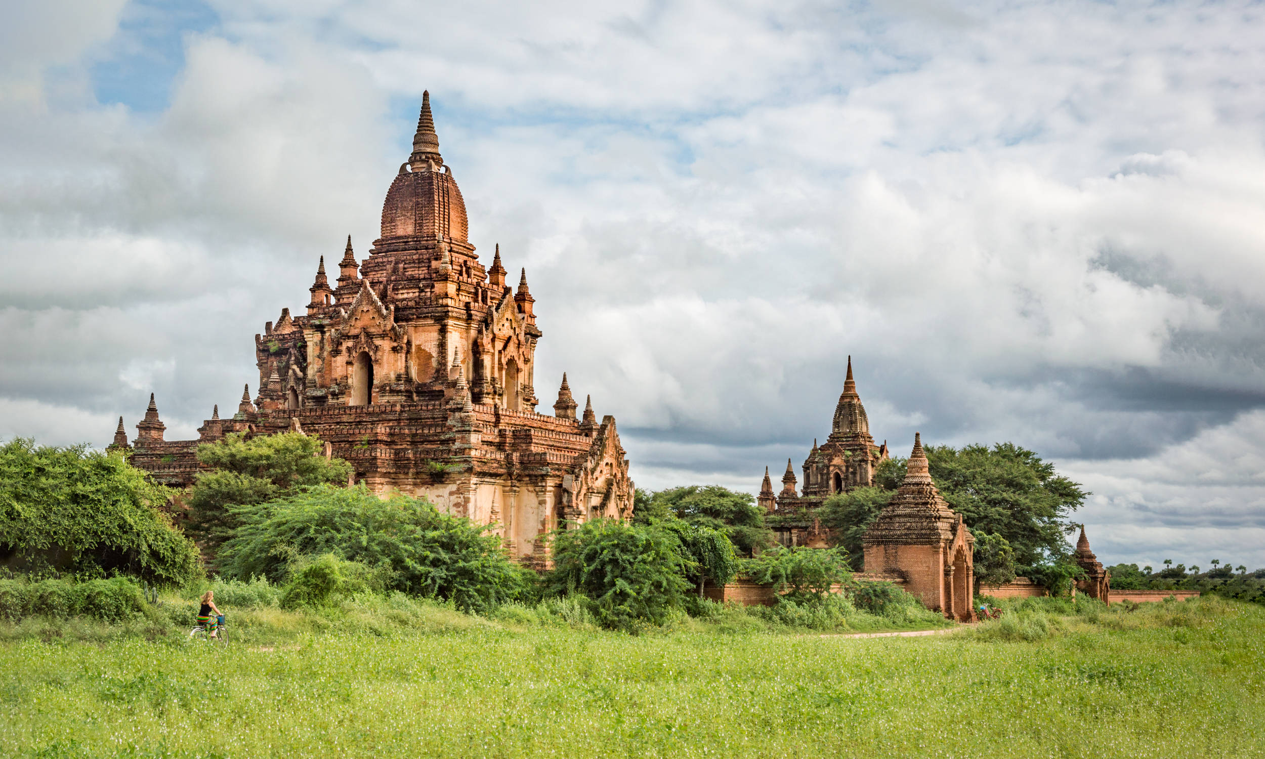 Myanmar, old religious churches, terracotta temple complex, Full HD Desktop Wallpaper