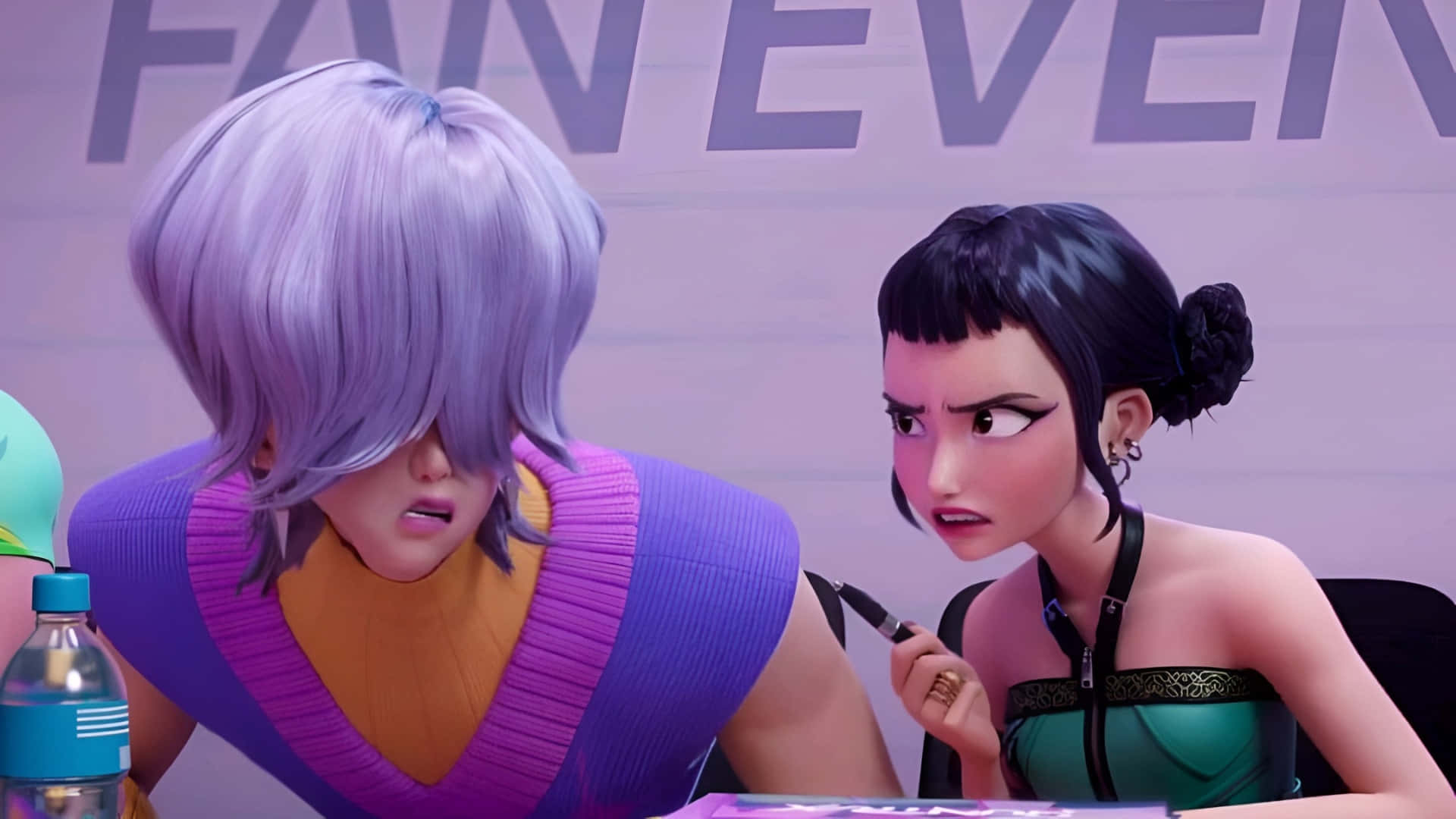 Mystery Saja, purple hair, black hair, Full HD Desktop Wallpaper