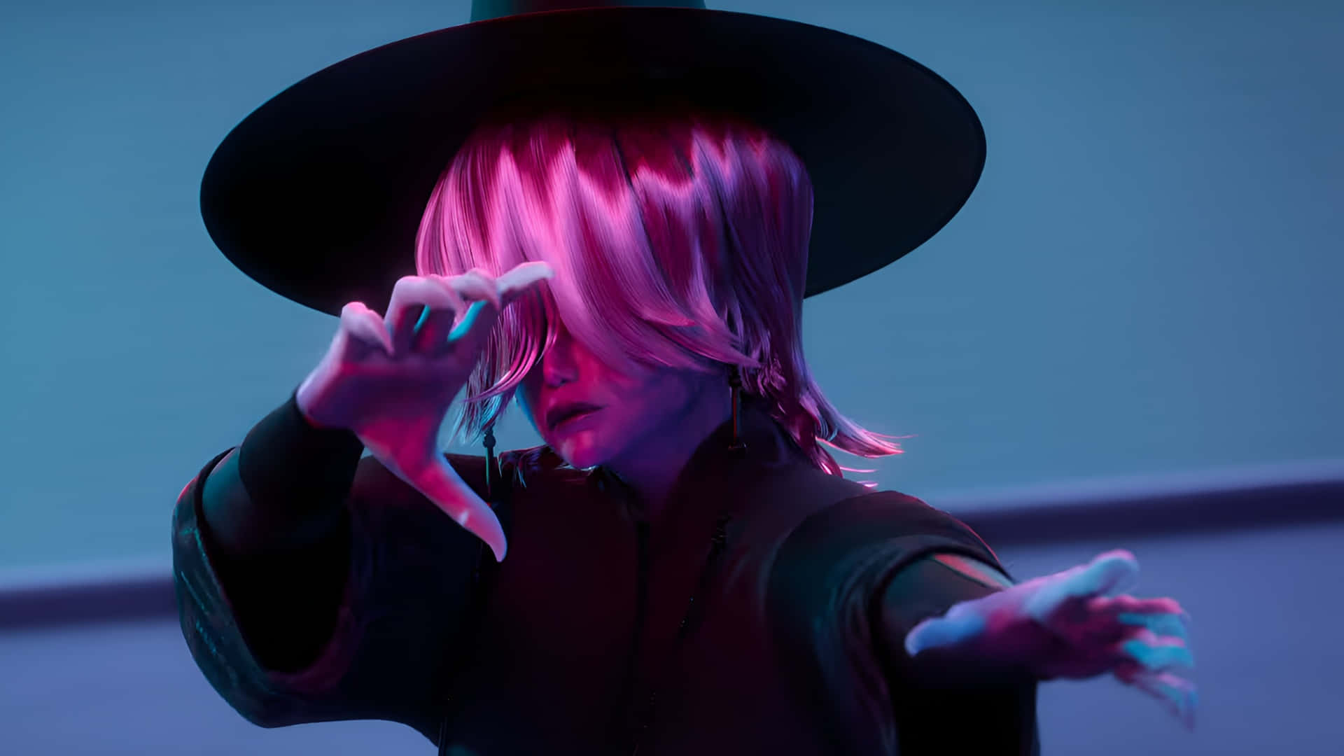 Mystery Saja, pink hair, black hat, Full HD Desktop Wallpaper