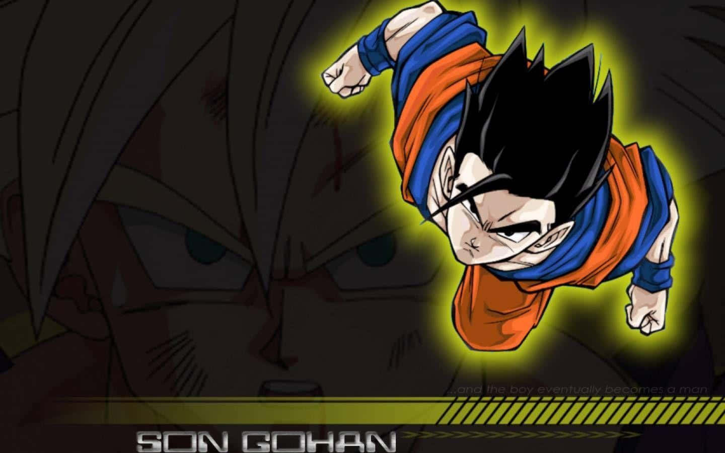 Mystic Gohan, orange and blue gi, glowing aura, HD Desktop Wallpaper